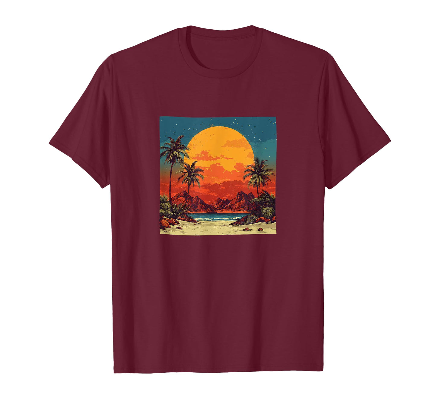 Desert Oasis Vintage Landscape Graphic T-Shirt