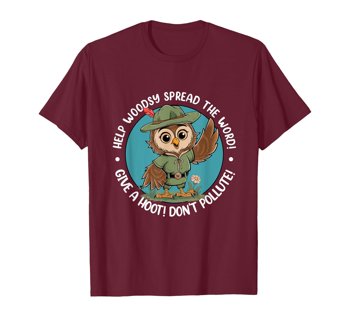Woodsy Owl Give A Hoot Don't Pollute Vintage Retro T-Shirt