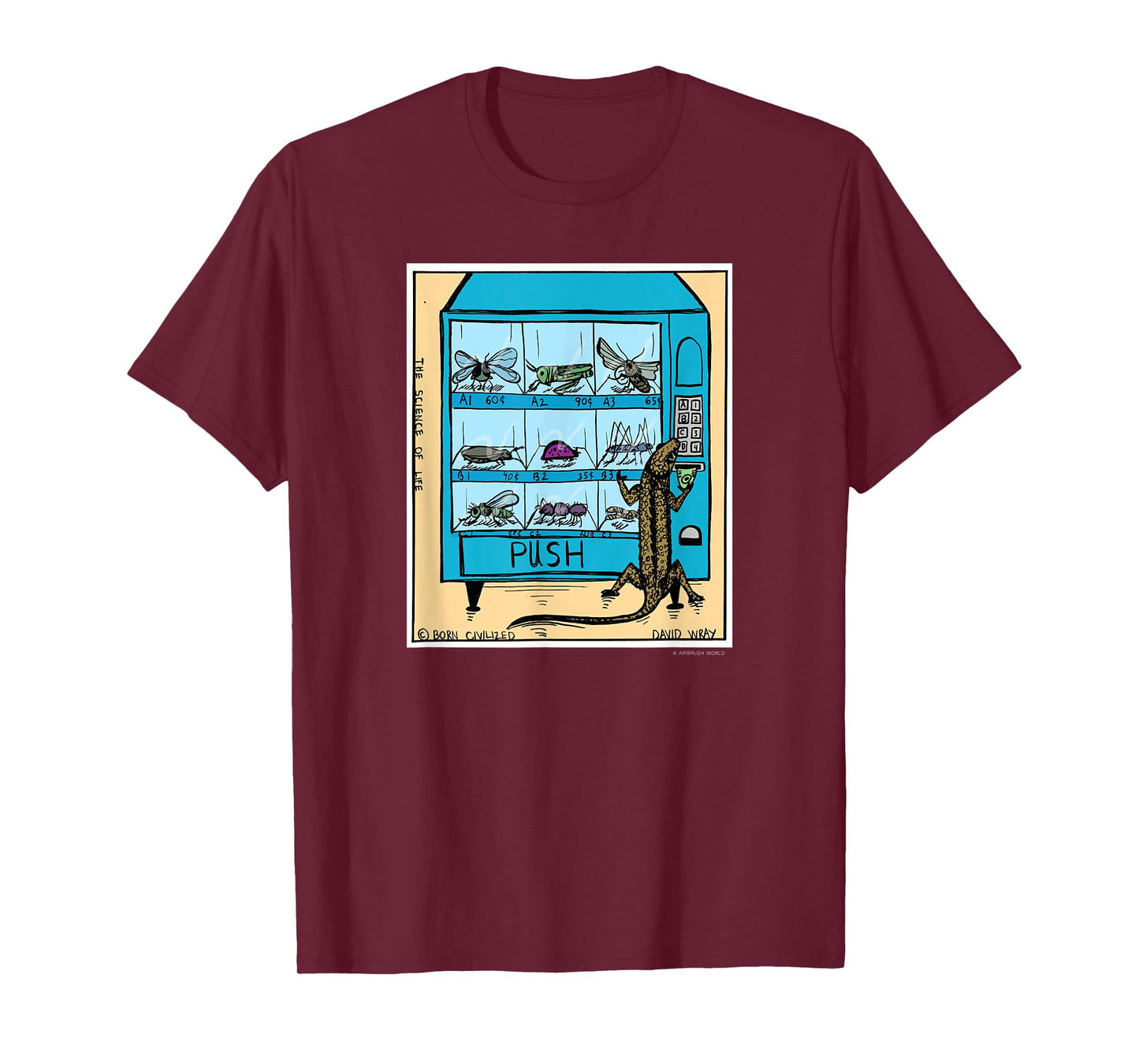 Reptile Vending Machine Funny Lizard T-Shirt Novelty Gift T-Shirt