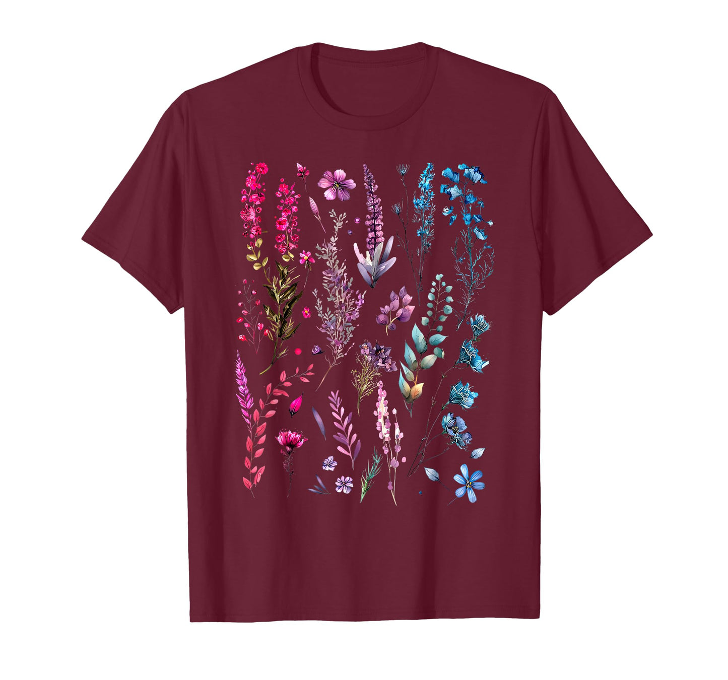 Bi Pride Subtle Wildflowers LGBTQ Month Rainbow Flowers T-Shirt