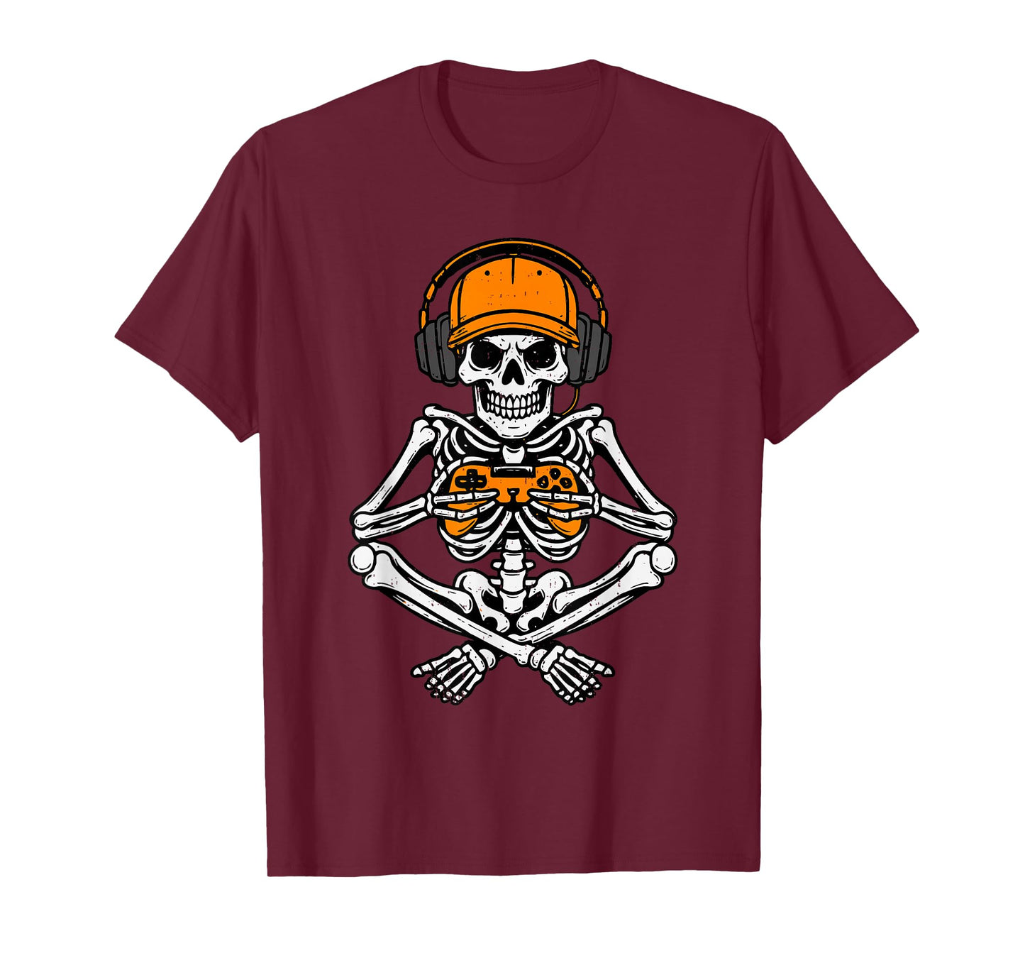 Skeleton Gamer Video Gaming Halloween Costume Boy Teen Kid T-Shirt