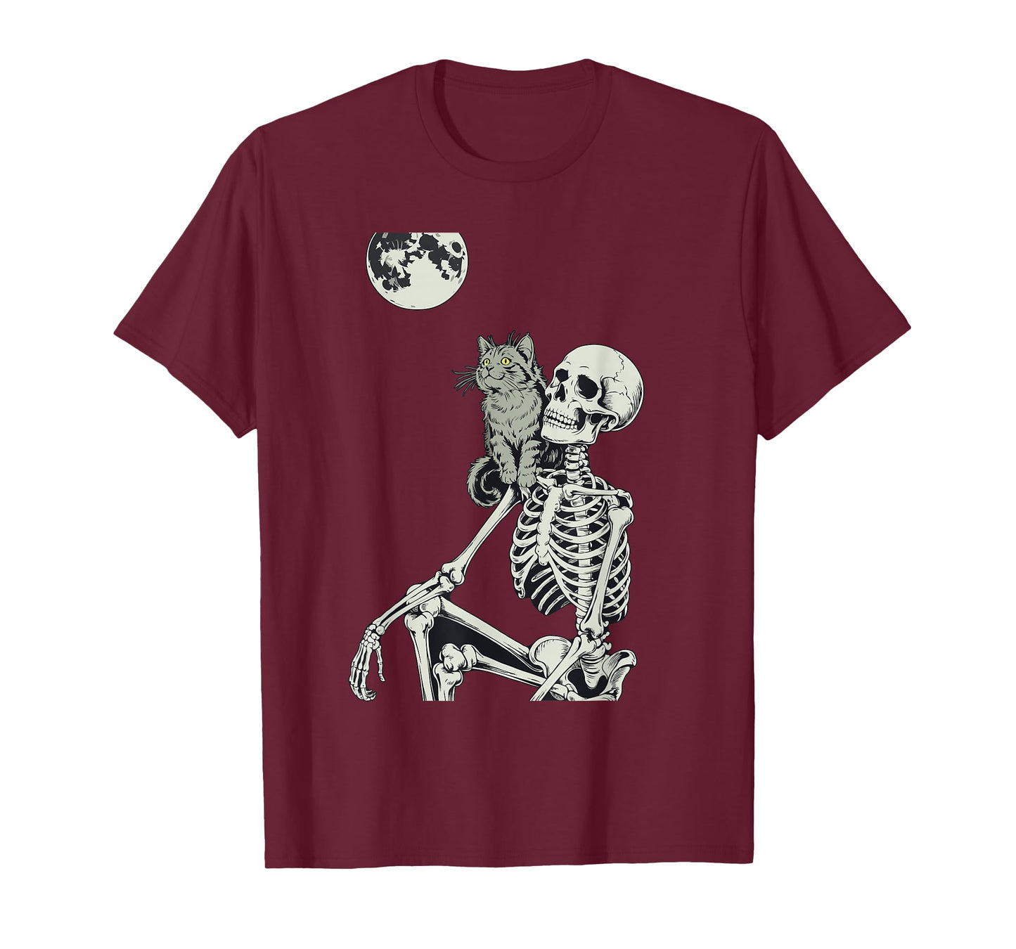 Cat Skeleton Halloween T-Shirt