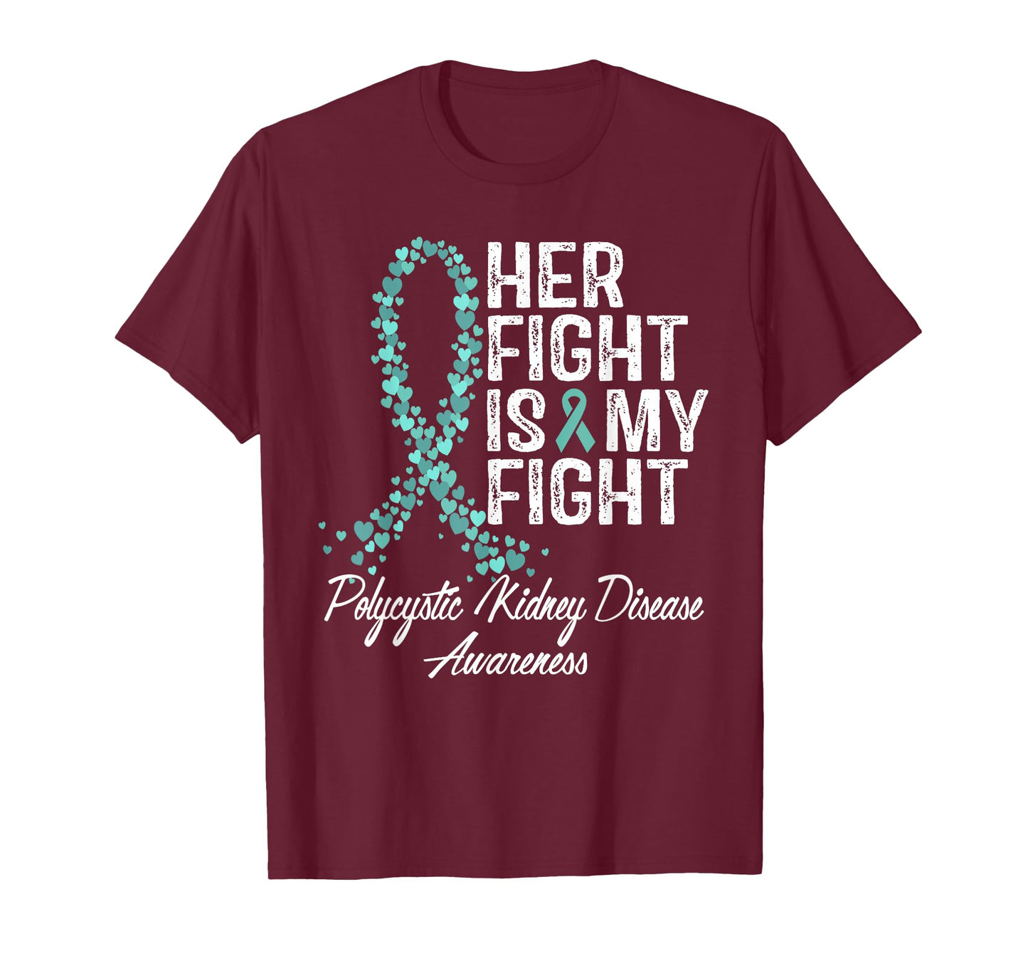 Polycystic Kidney Disease Awareness Her Fight PKD Warrior T-Shirt