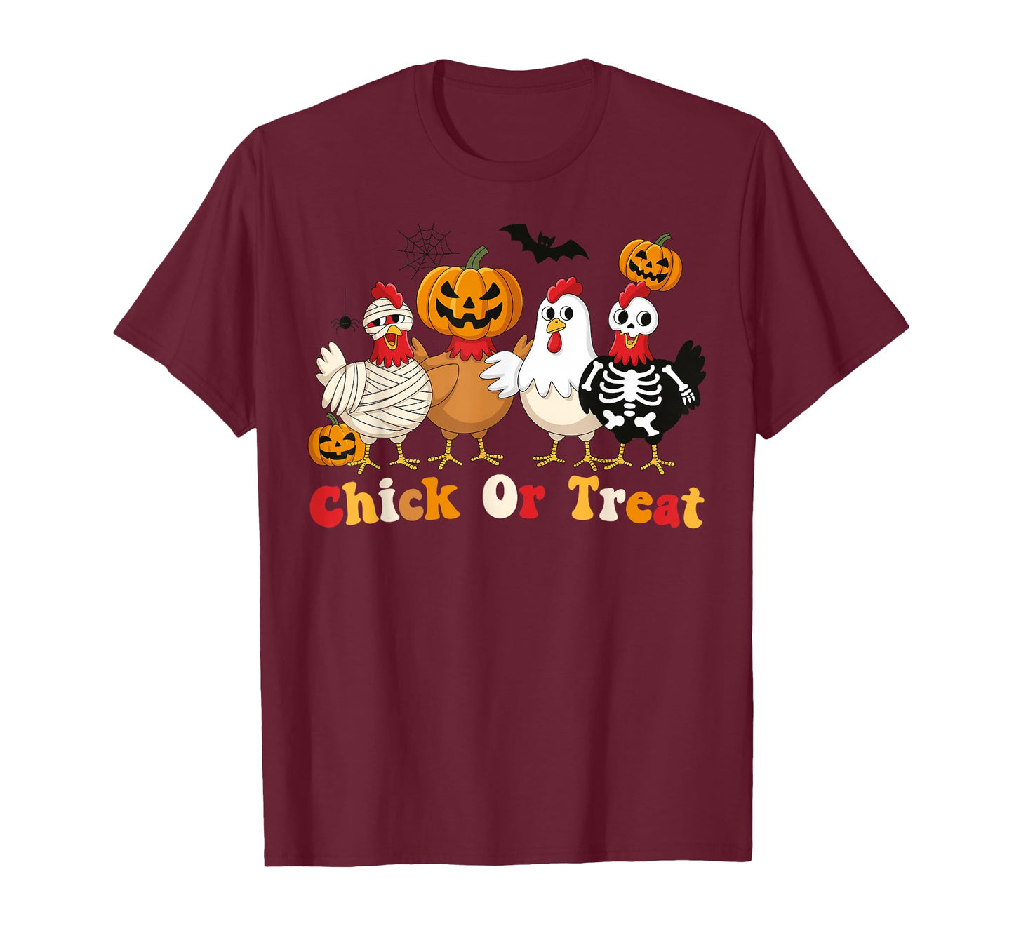 Funny Chick Or Treat Chickens Ghost Witchy Halloween T-Shirt