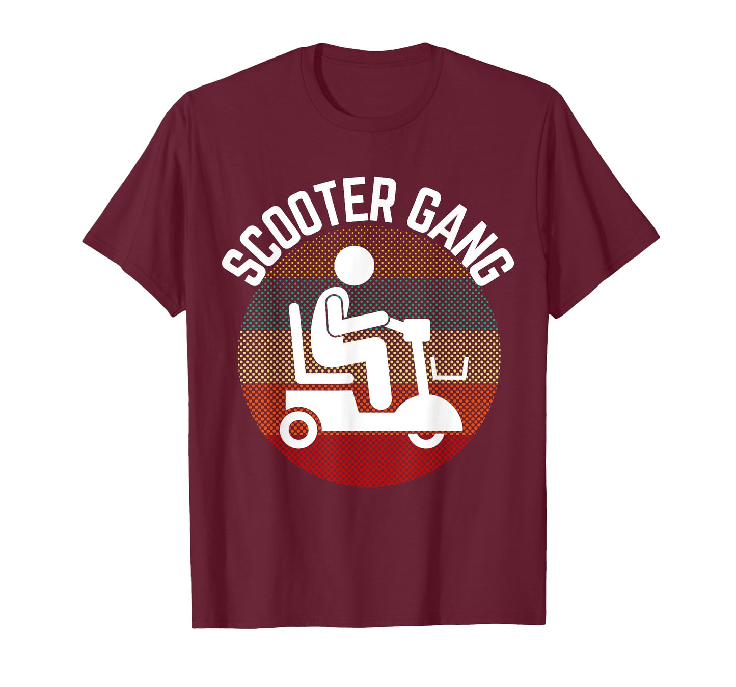 Mobility Scooter Gang Retro Vintage Moped Motorcycle Wheeler T-Shirt