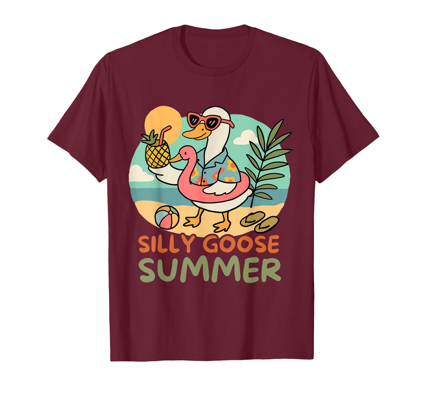 Silly Goose Summer Funny Summer Last Day School Teacher T-Shirt