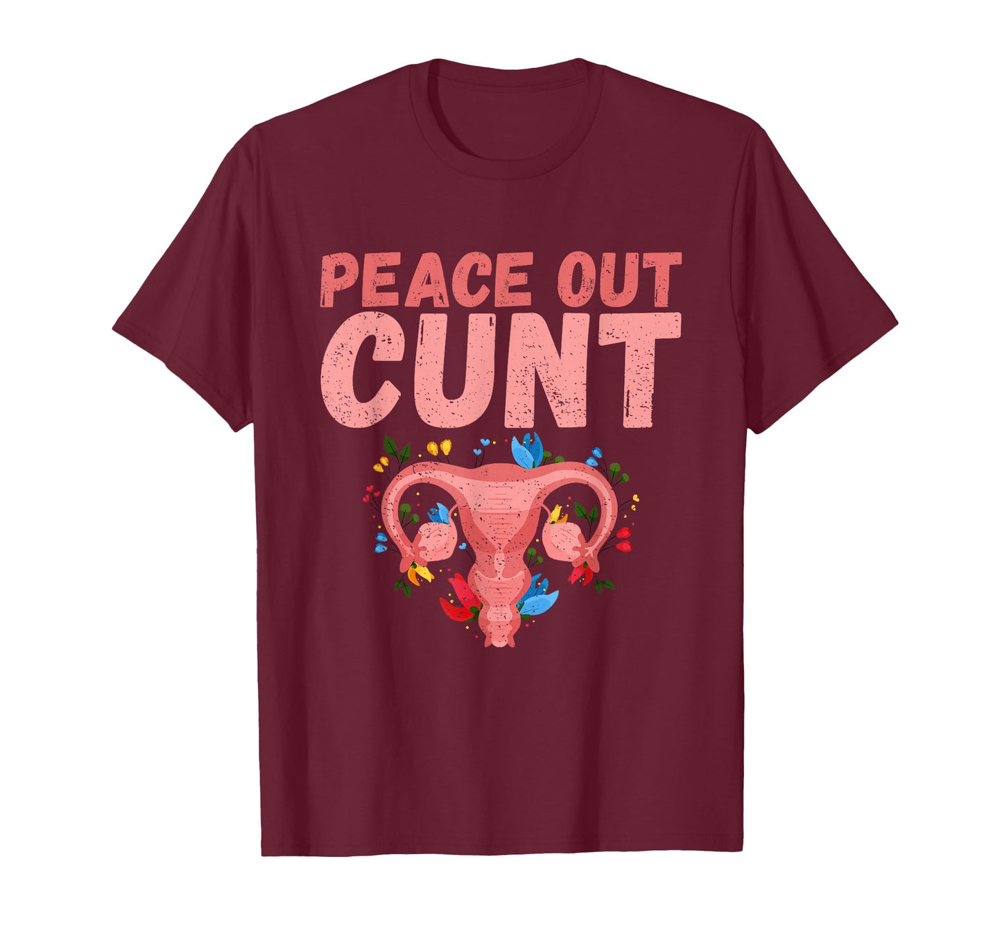 Funny Cute Hysterectomy Peace Out Uterus T-Shirt