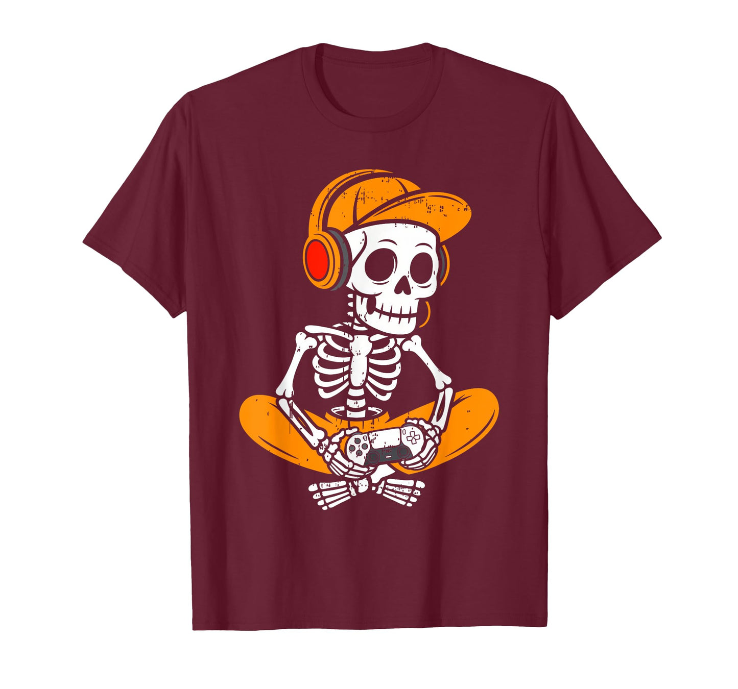 Skeleton Video Game Halloween Funny Gaming Gamer Boys Men T-Shirt