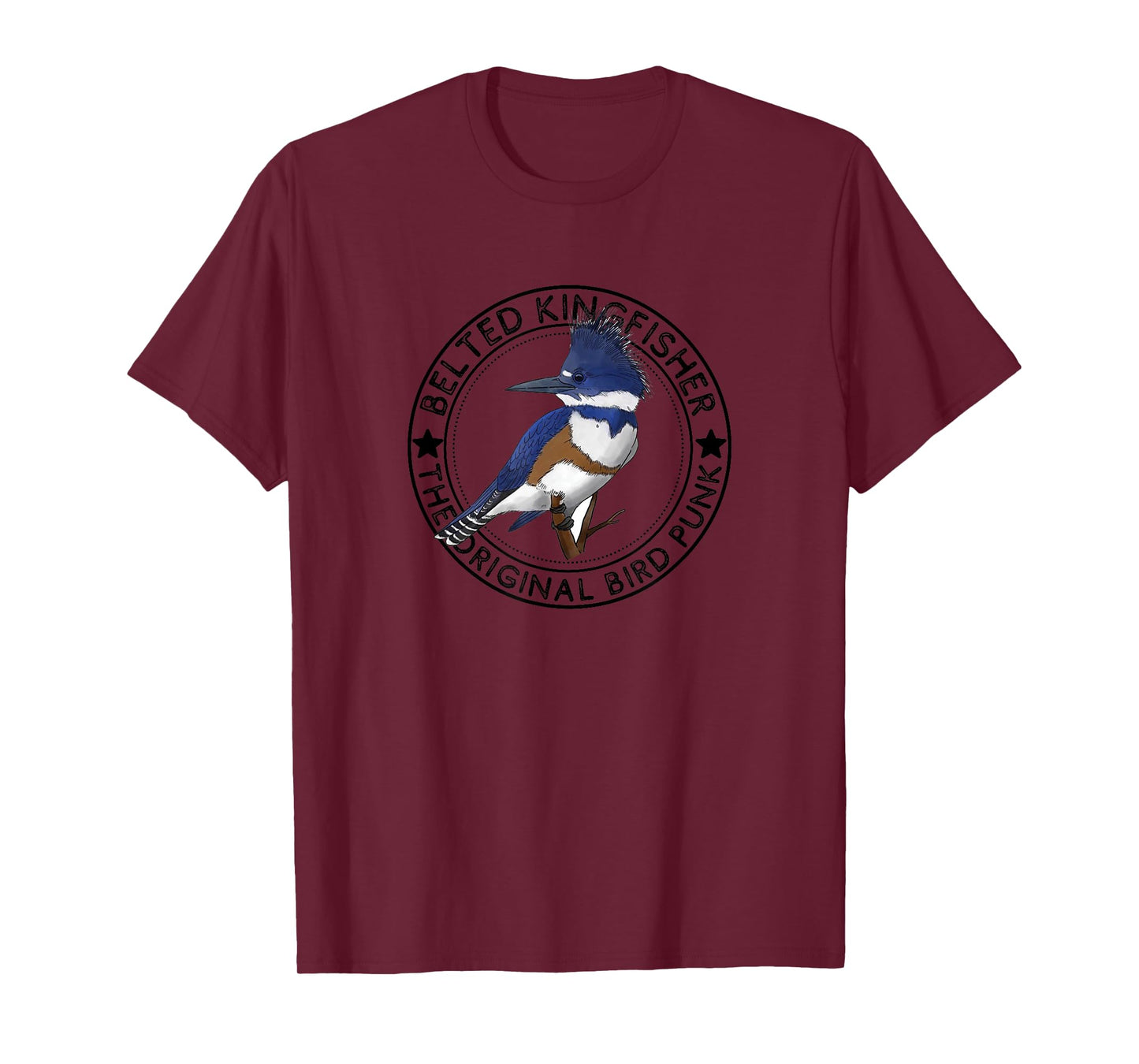 Belted Kingfisher The Original Bird Punk T-Shirt