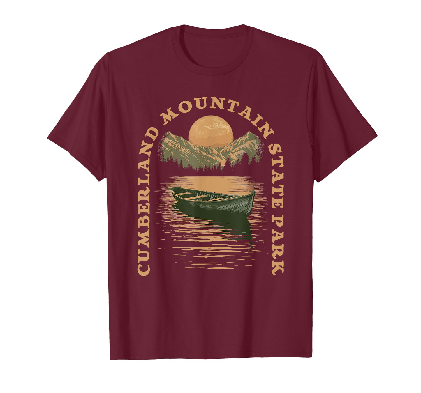 Cumberland Mountain State Park Boat Lake Retro Vintage T-Shirt