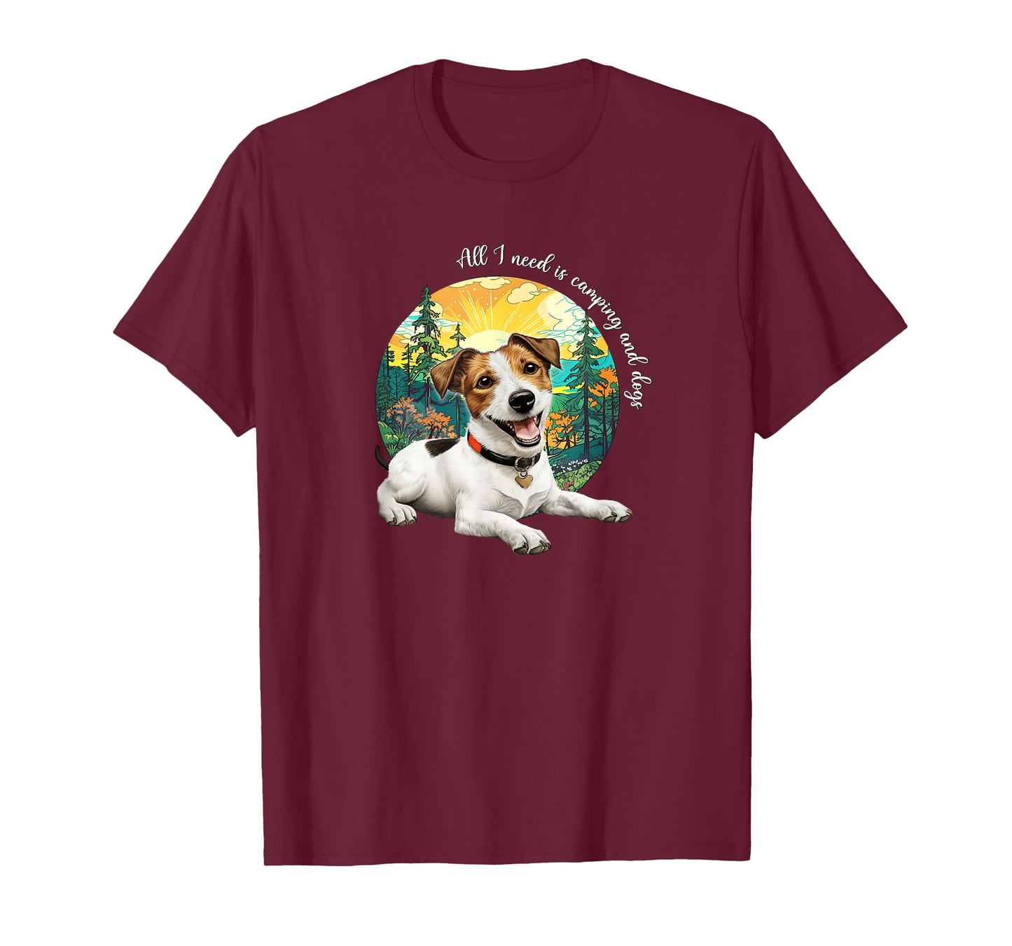 Mens Womens JRT Dog Lover Nature Camping Jack Russell T-Shirt