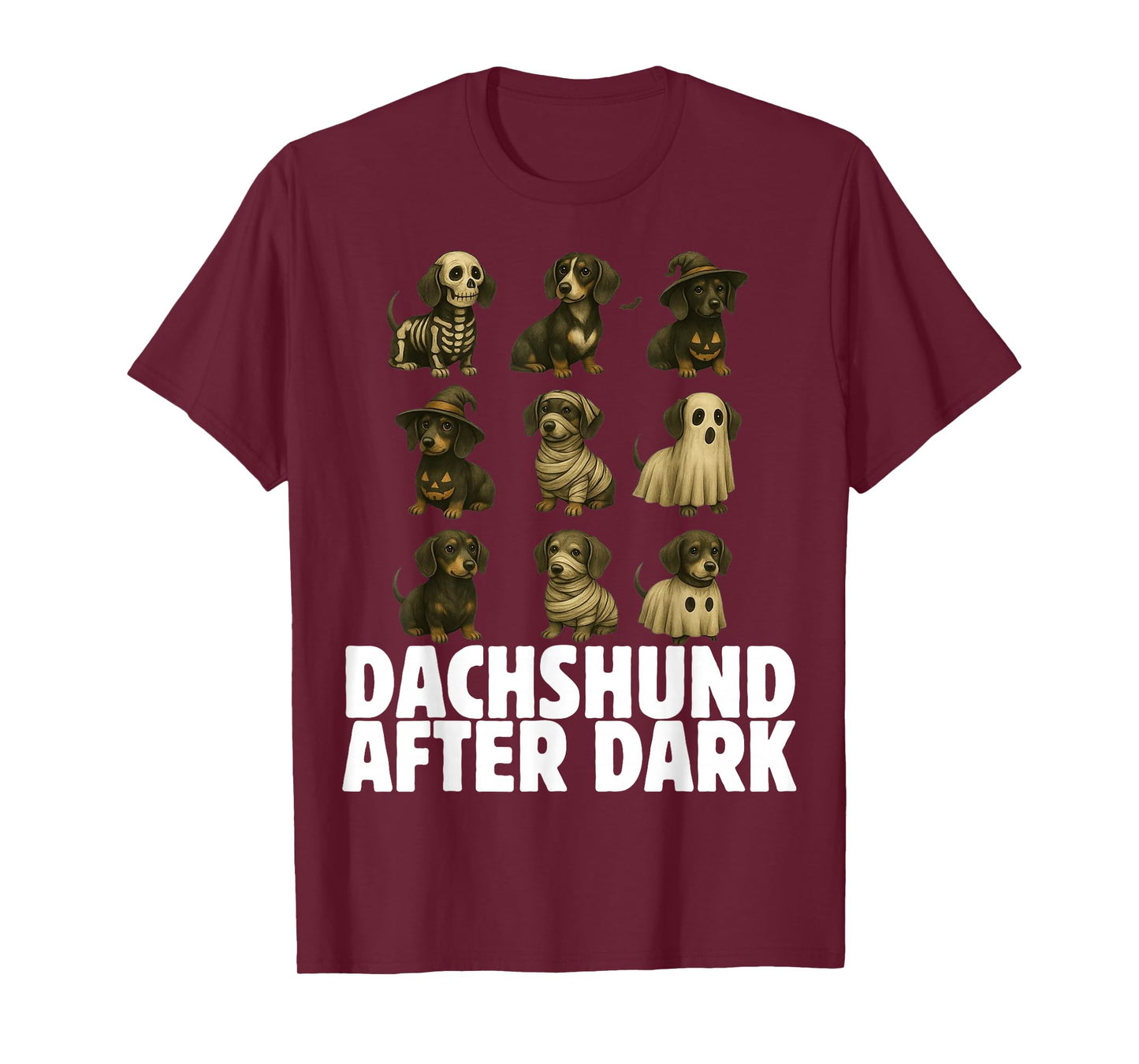 Spooky Dachshund Halloween Weenie Dog Ghost Mummy Witch T-Shirt