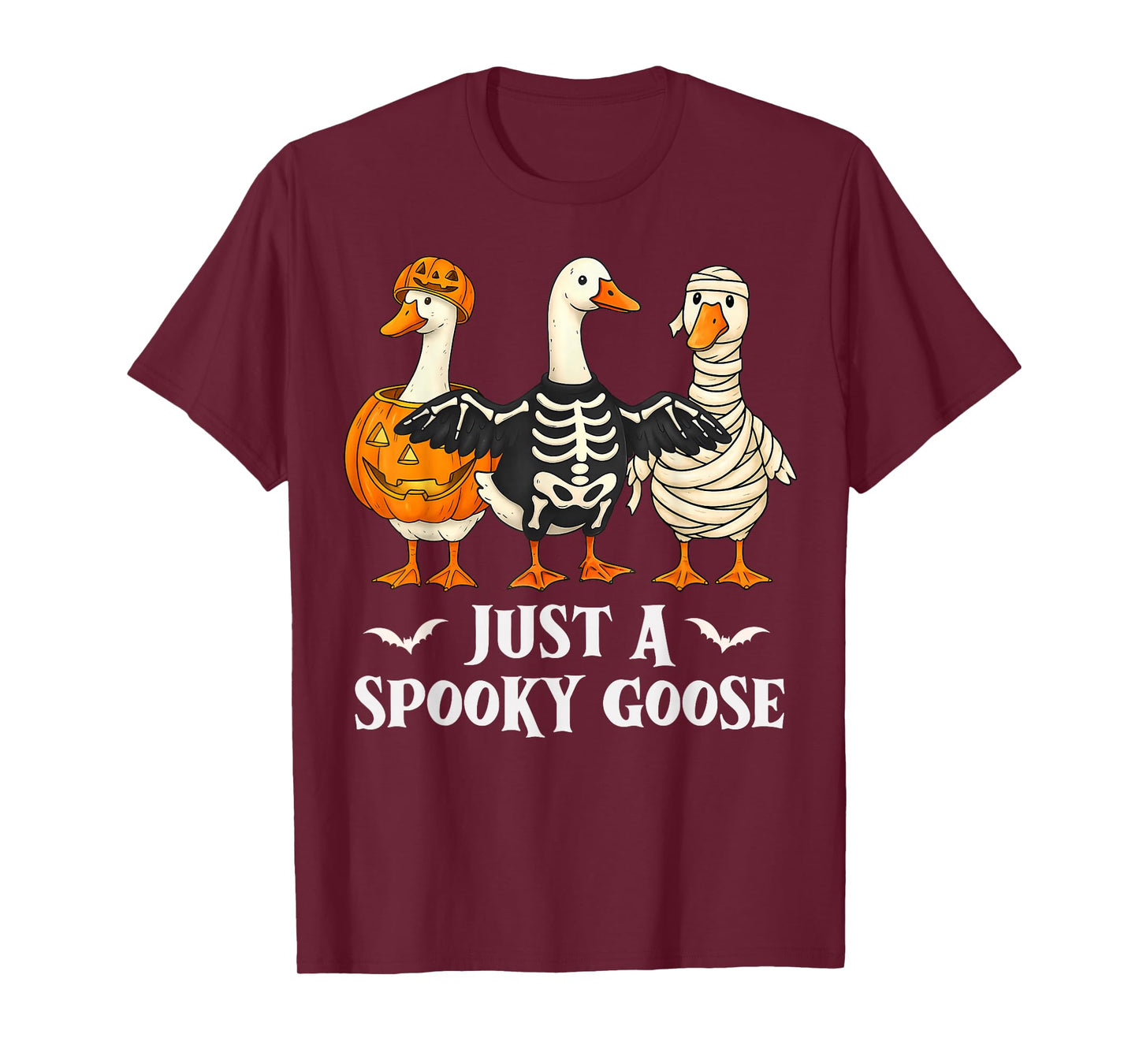 Just A Spooky Goose Funny Halloween Costume Men Women T-Shirt