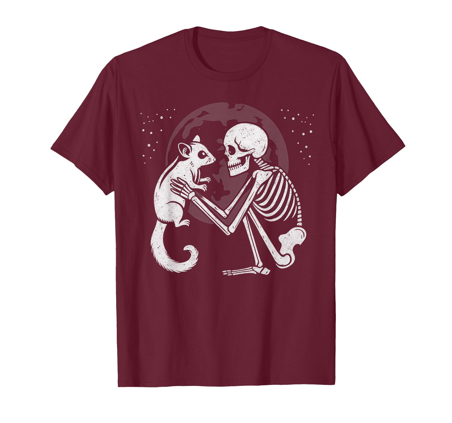 Sugar Glider Skeleton Moon Halloween Pet Lover T-Shirt