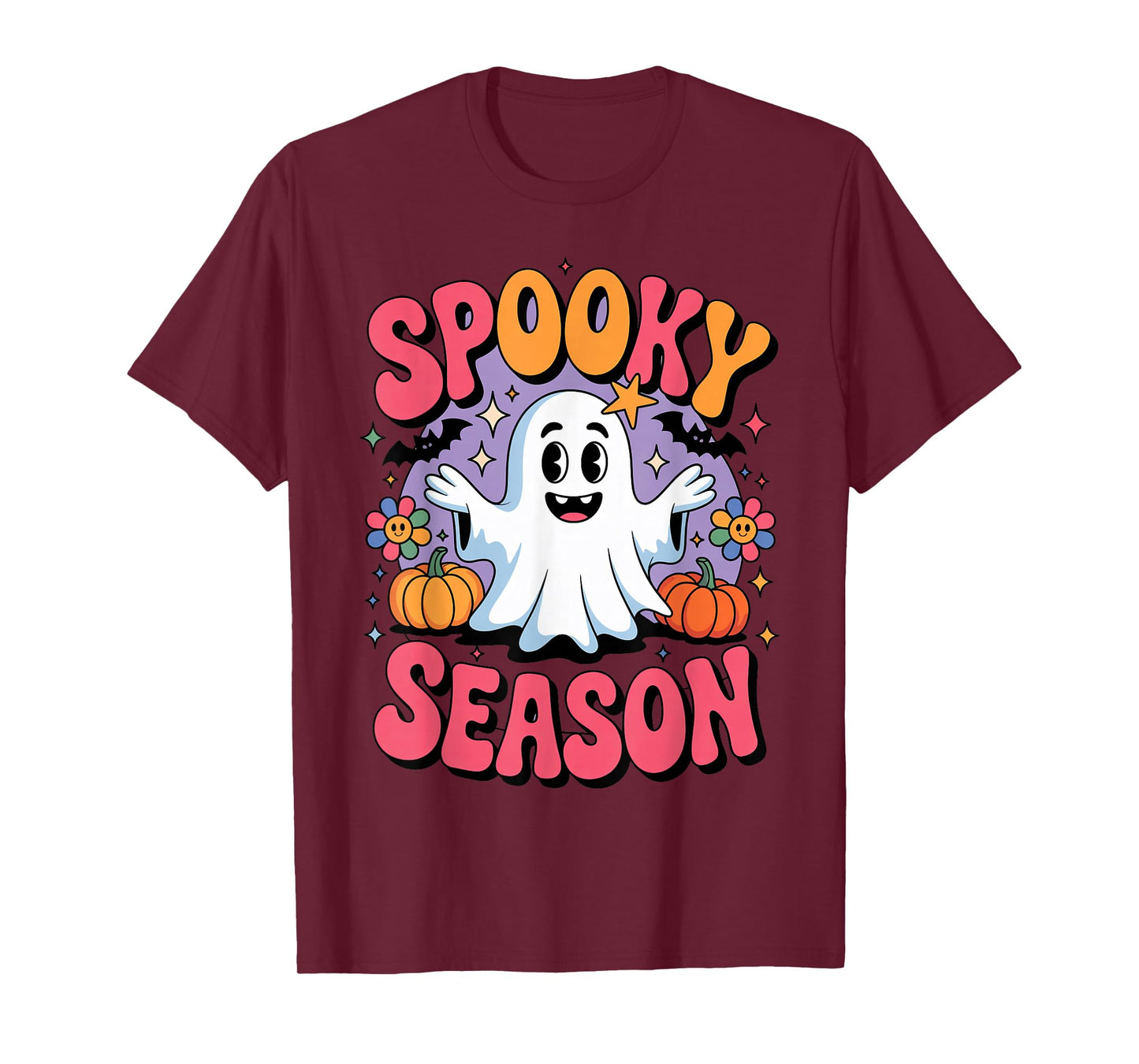 Family Matching Groovy Ghost Spooky Season Halloween Party T-Shirt