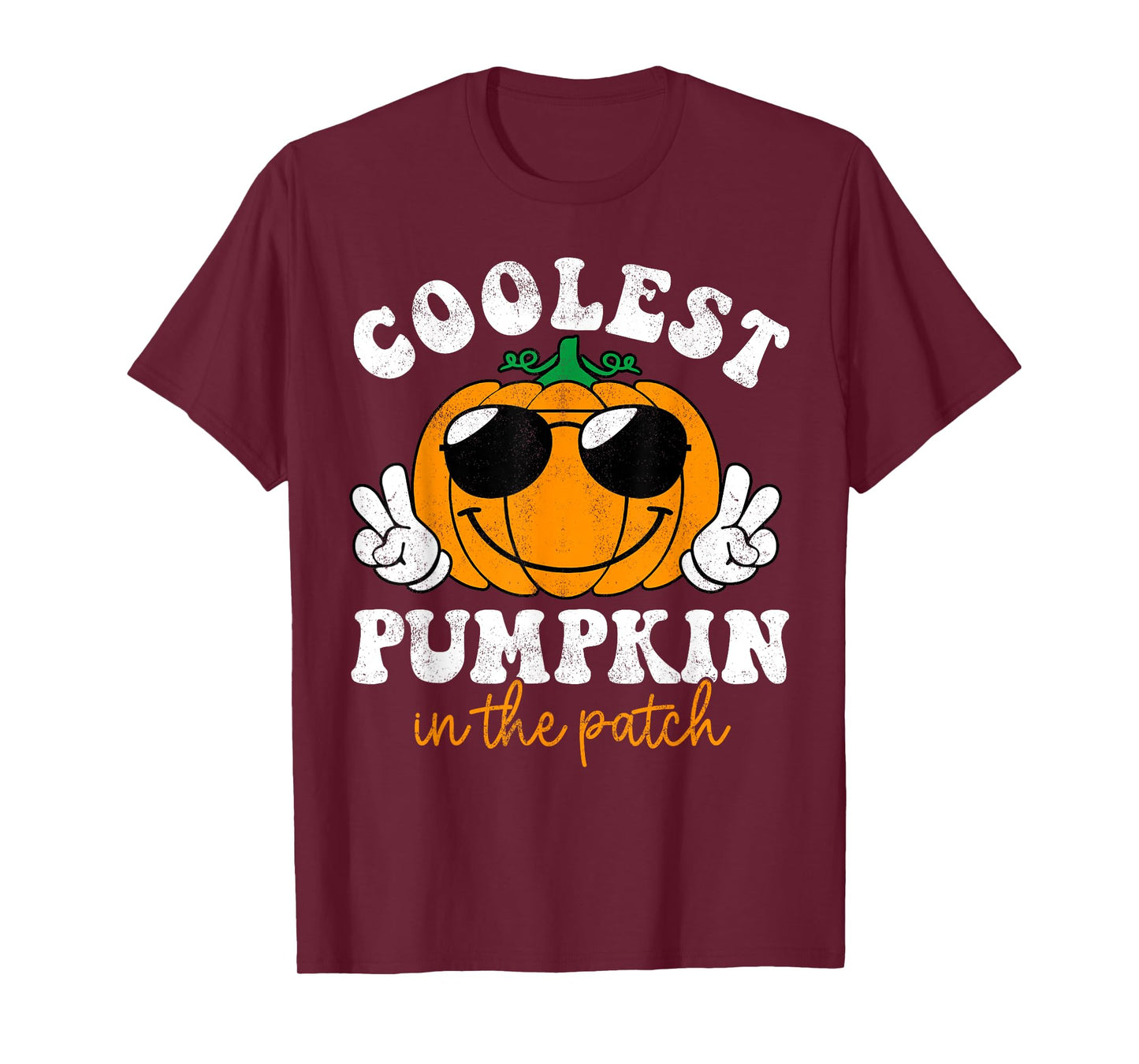 Groovy Coolest Pumpkin In The Patch Halloween Toddler Boys T-Shirt