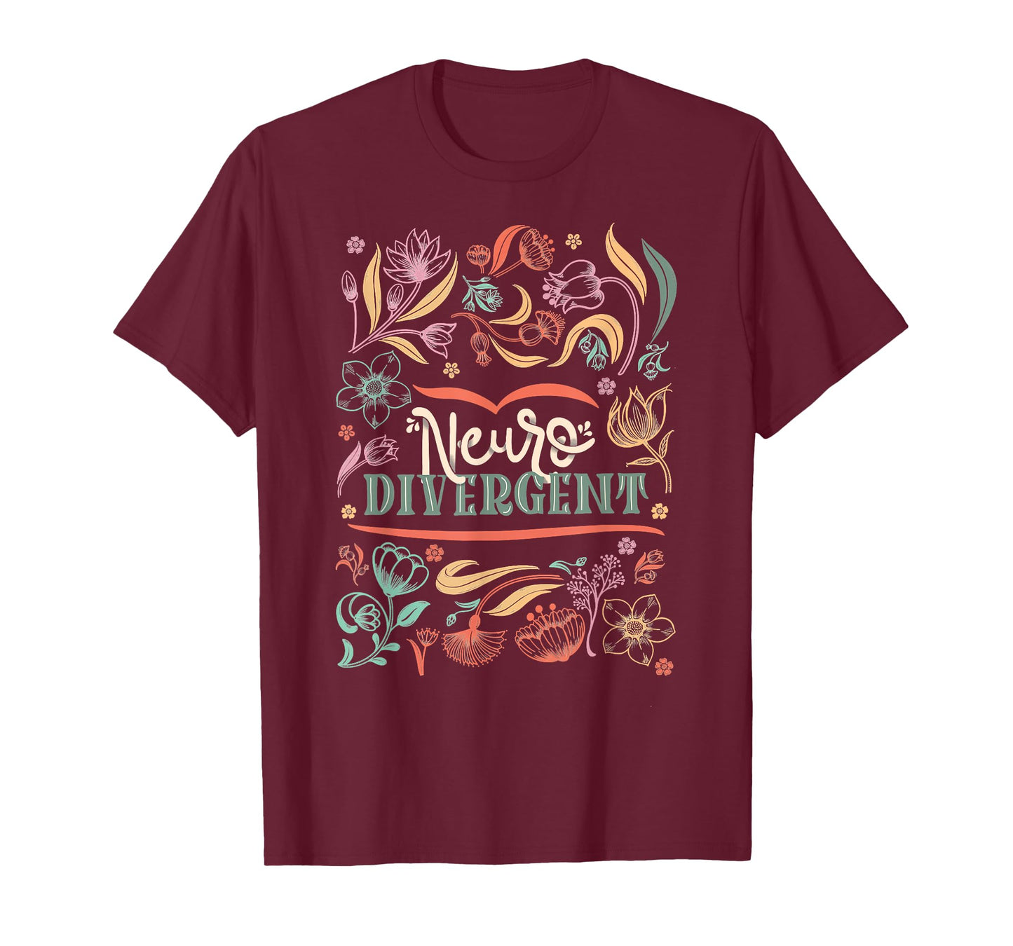 floral Neurodivergent Autism Awareness T-Shirt
