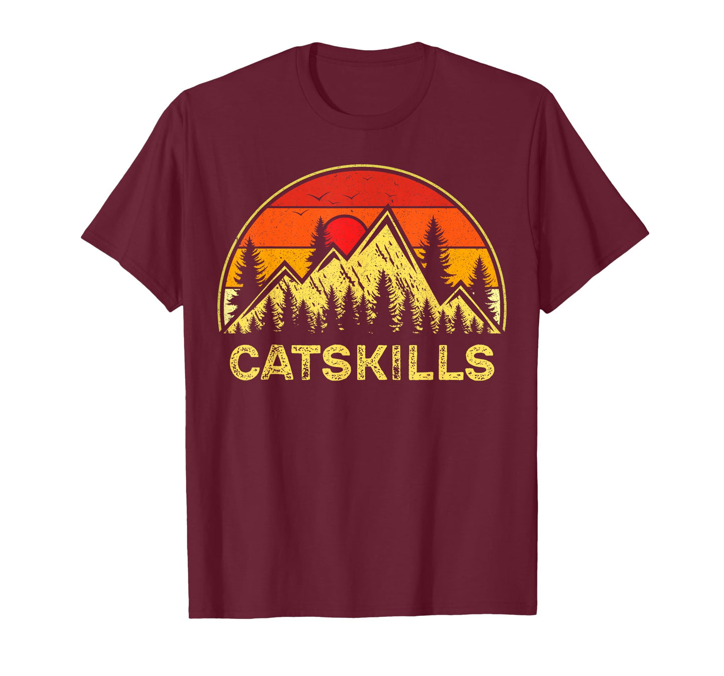Vintage Catskills New York Mountains Nature Hiking Souvenir T-Shirt
