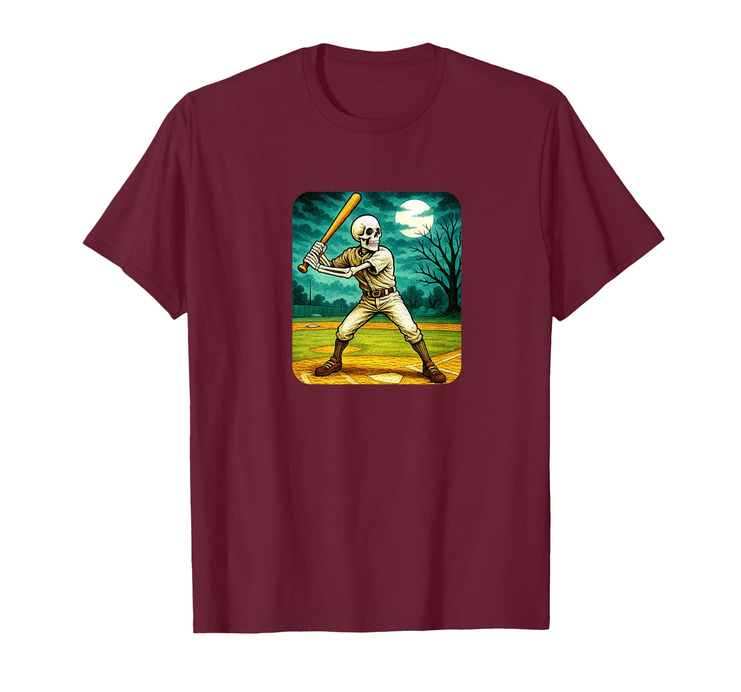 Skeleton Baseball Player - Batter Field Homerun Dinger T-Shirt
