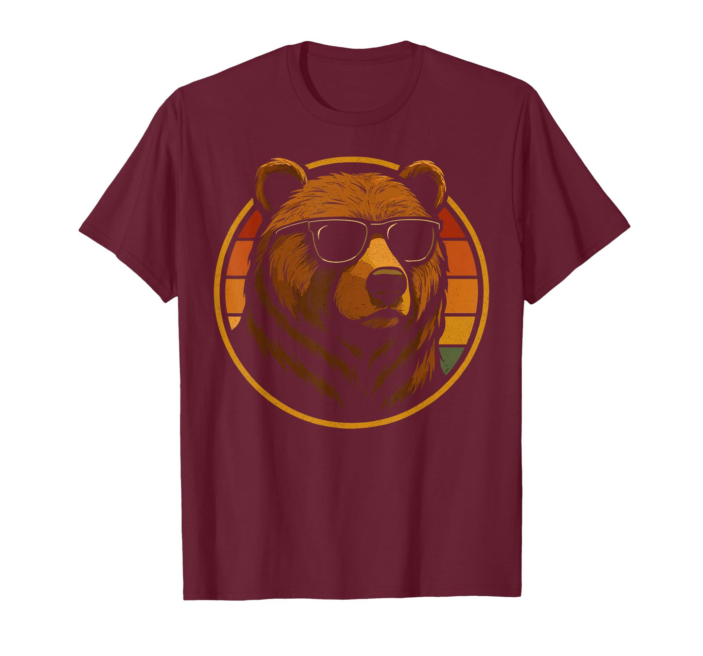 Cool Bear With Sunglasses Retro Wilderness T-Shirt
