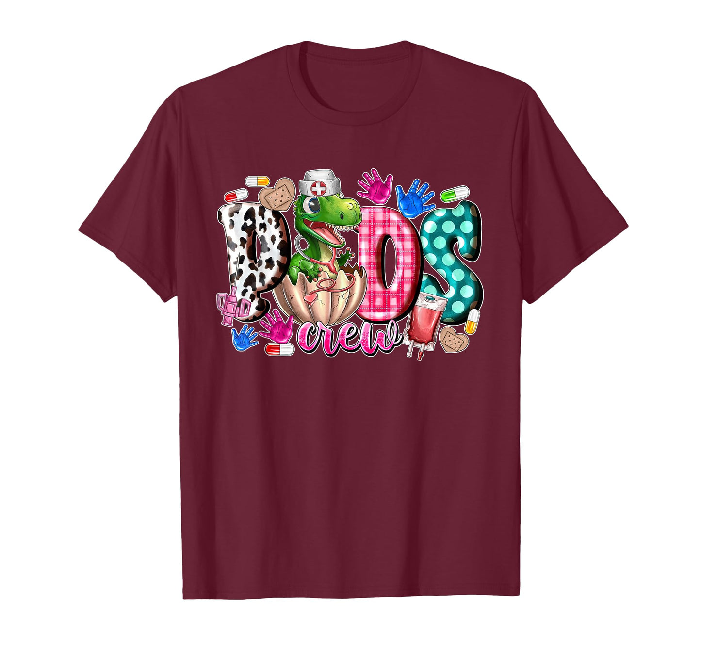 Pediatrics Dinosaurs Peds Nurse Crew Appreciation Pediatric T-Shirt