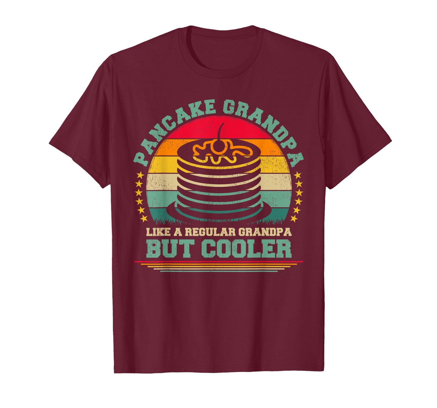 Pancake Lover Funny Vintage Pancake Grandpa Father's Day T-Shirt