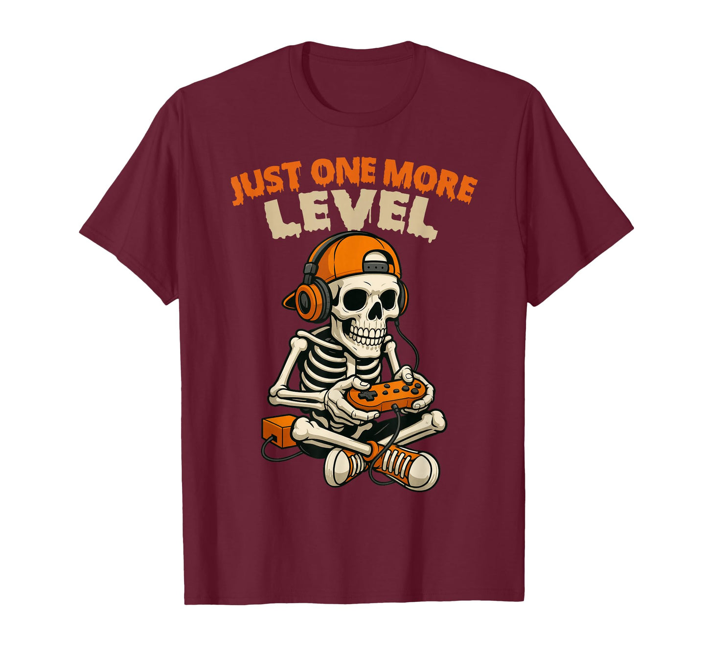 Funny Video Game Halloween Skeleton Gamer Costume Men Boys T-Shirt