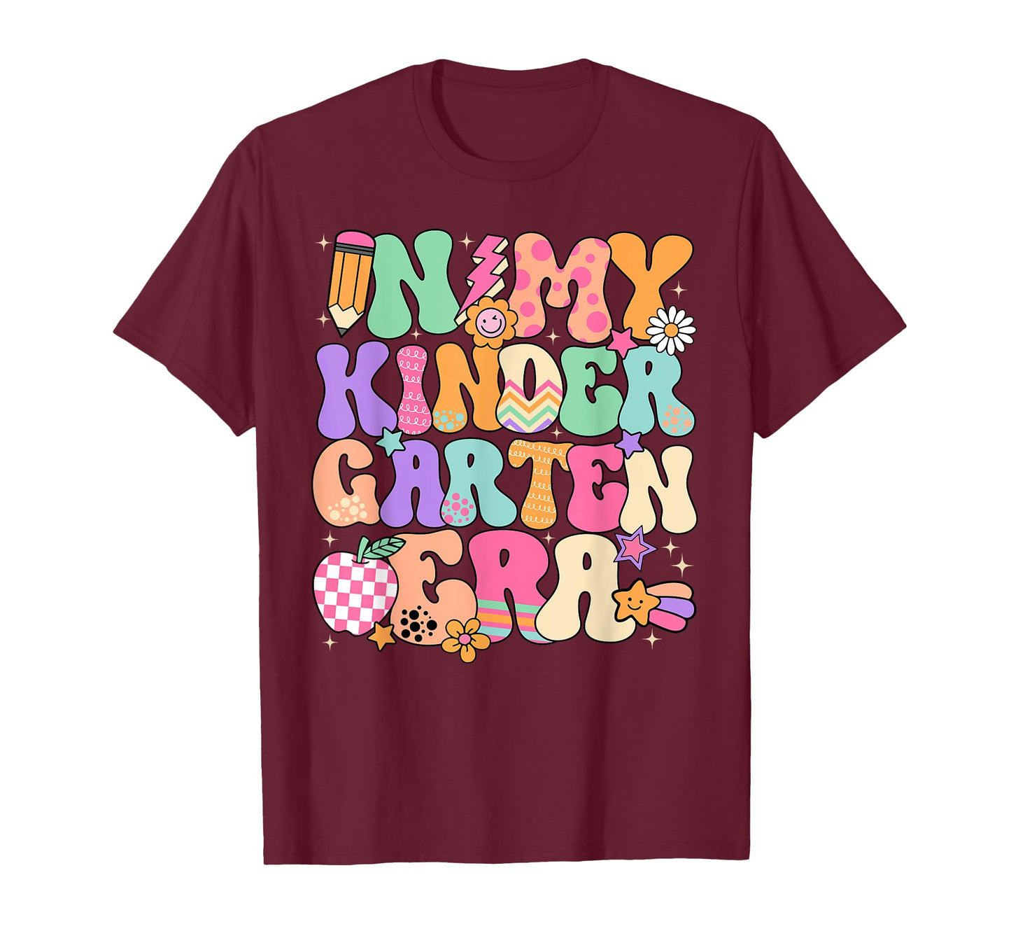 In My Kindergarten Era Cute Teacher Student Back To School T-Shirt