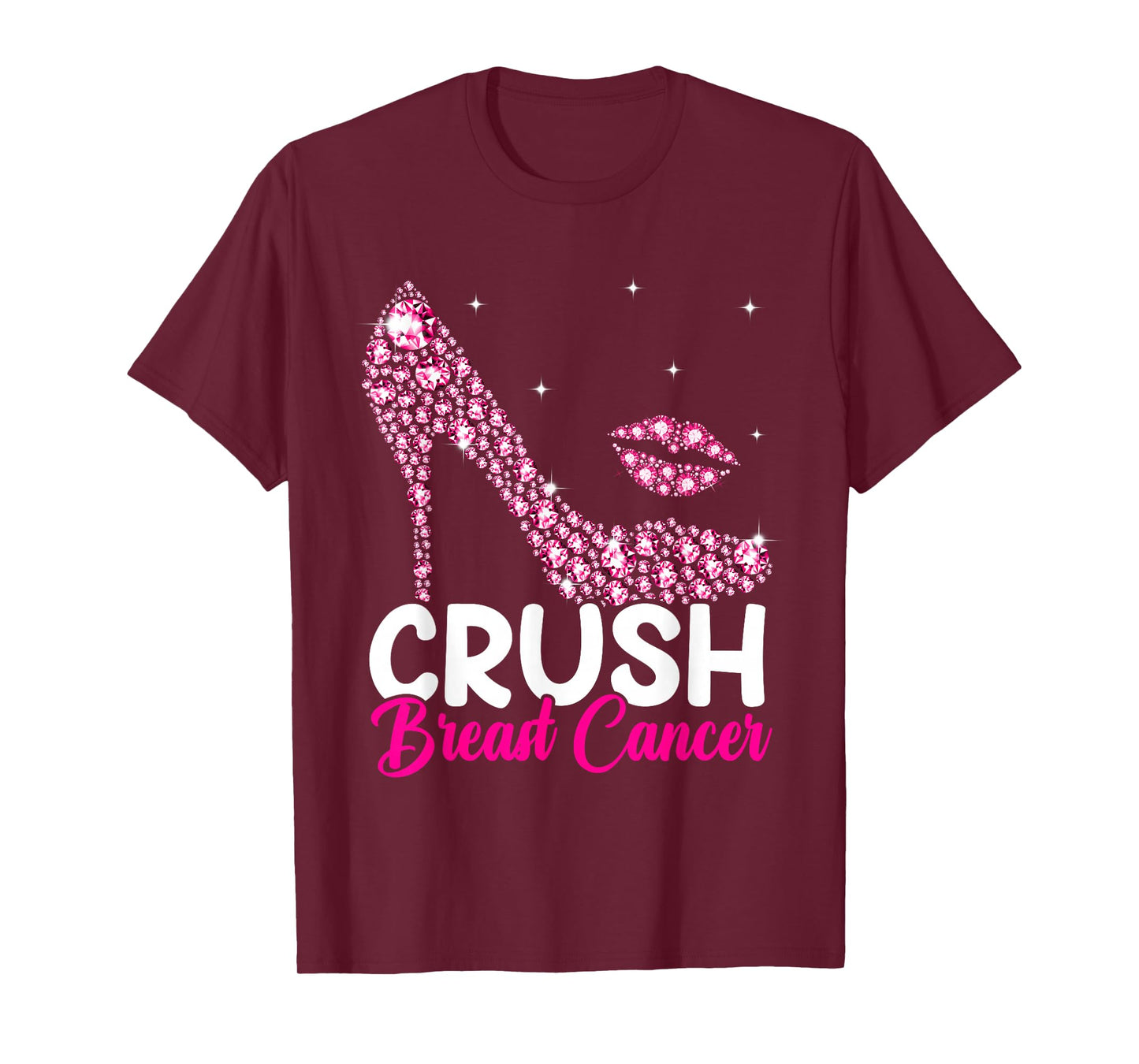 Crush Breast Cancer Awareness High Heel Pink Ribbon Women T-Shirt