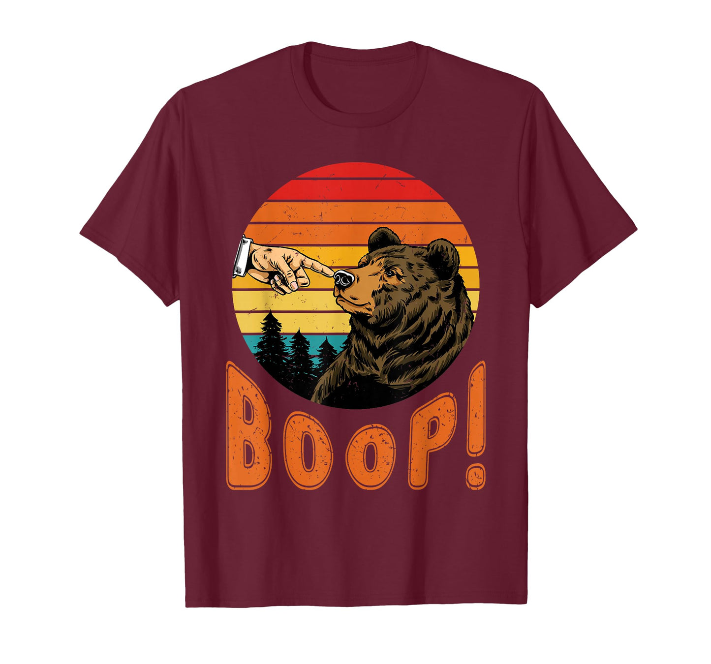 Retro Boop Bear Nose Meme Funny National Park Animal Lover T-Shirt