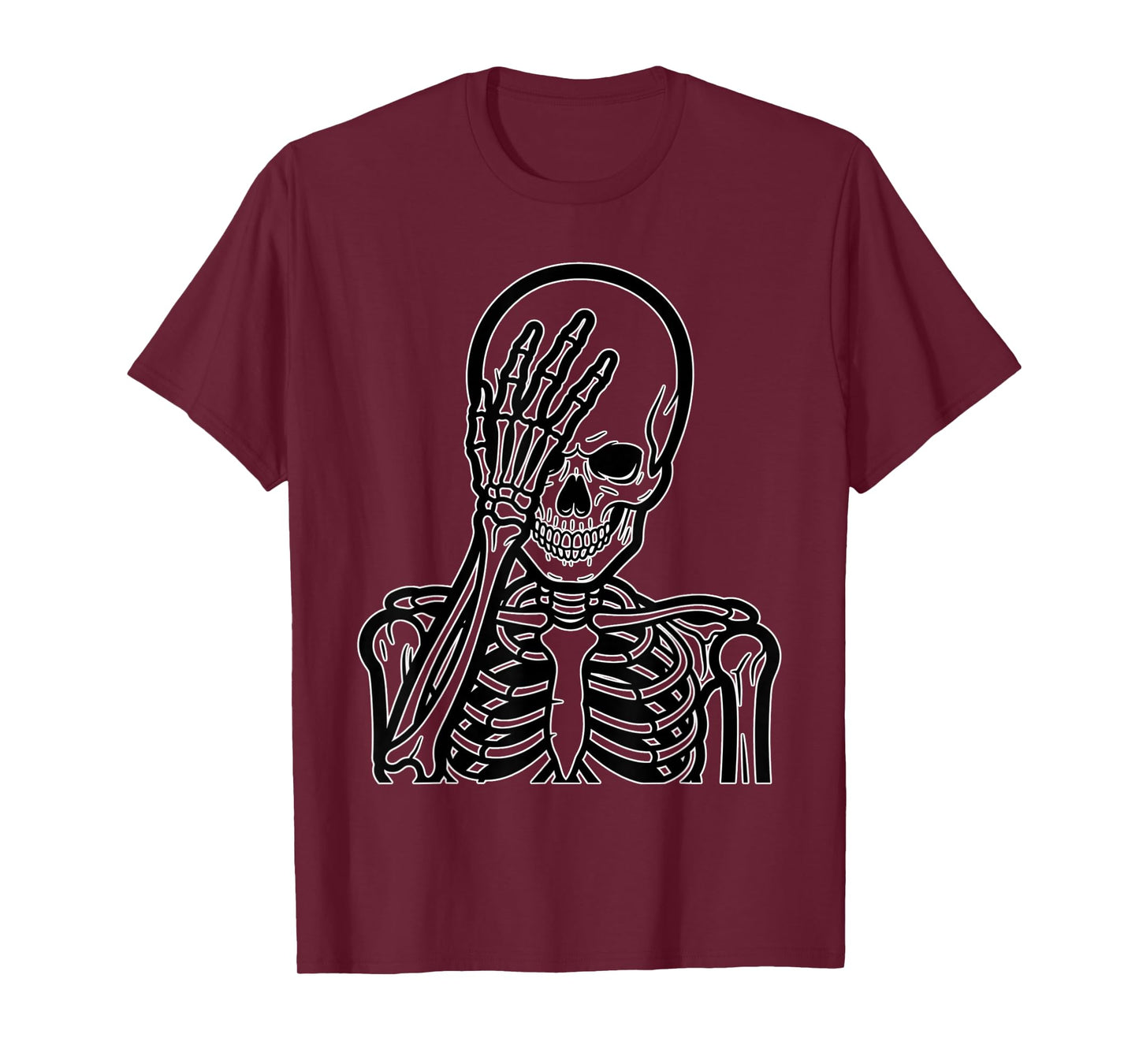 Sarcastic Skeleton Facepalm Tee Funny Meme Gifts T-Shirt