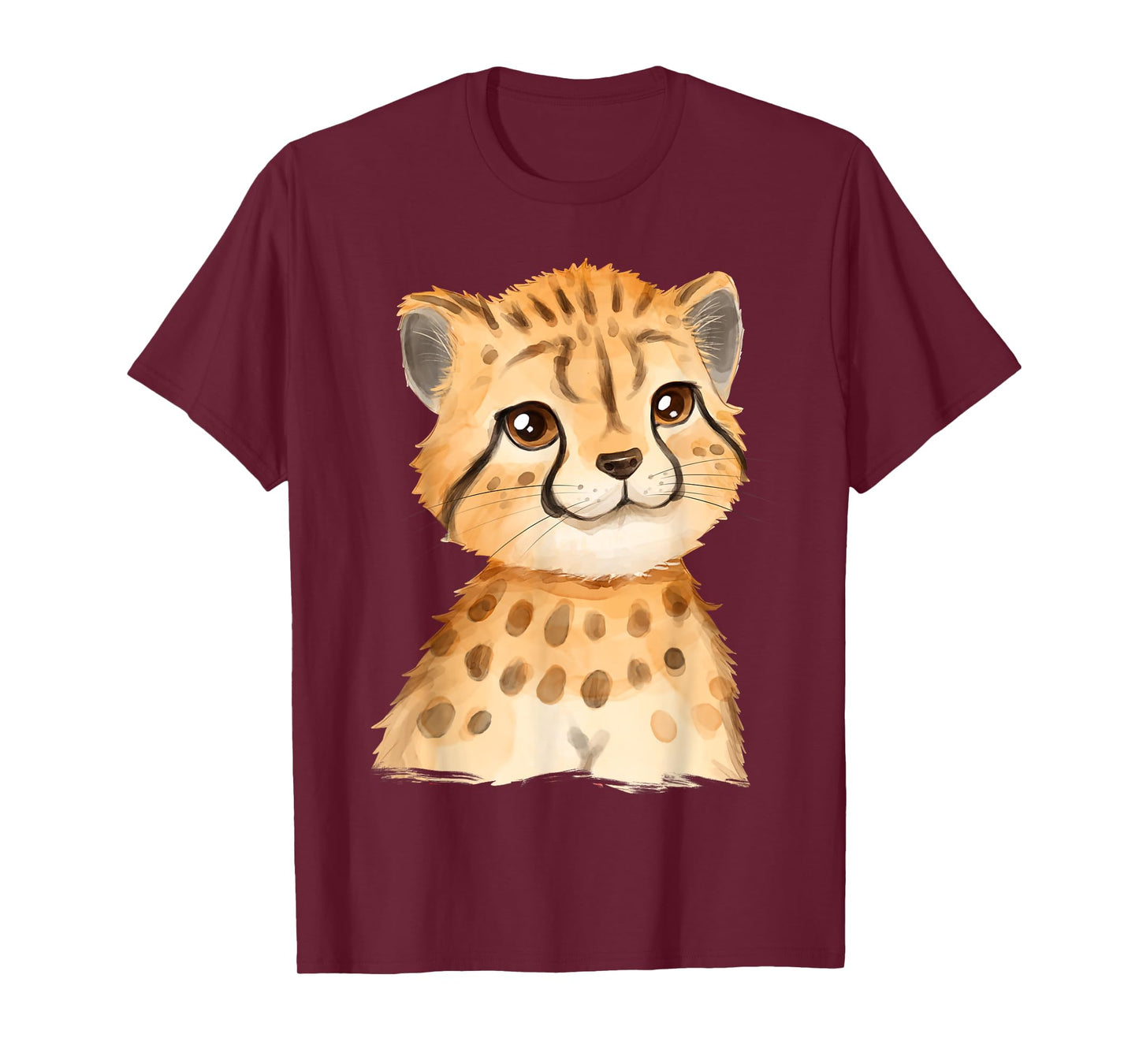 Baby Cheetah Cub Watercolor T-Shirt