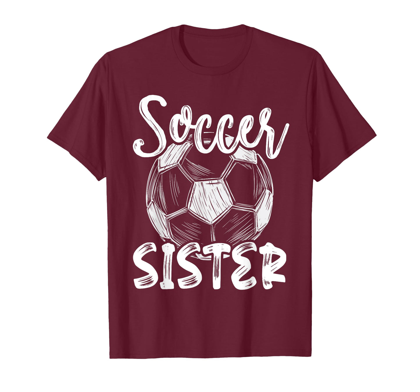 Soccer Sister Women Family Matching Team Player Soccer Ball T-Shirt