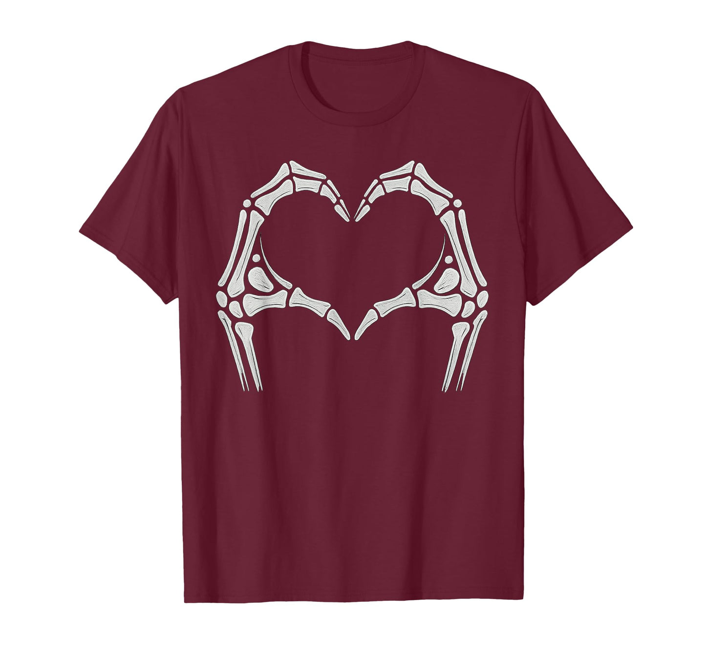 Skeleton Hands Heart Sign Halloween Costume T-Shirt