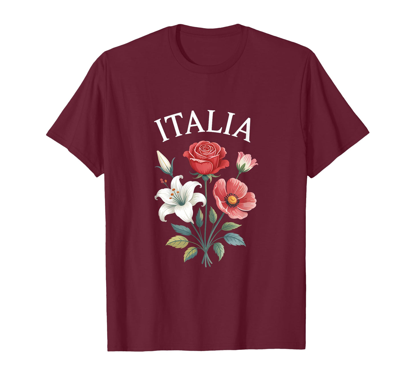 Italia Floral Bouquet Heritage Design T-Shirt
