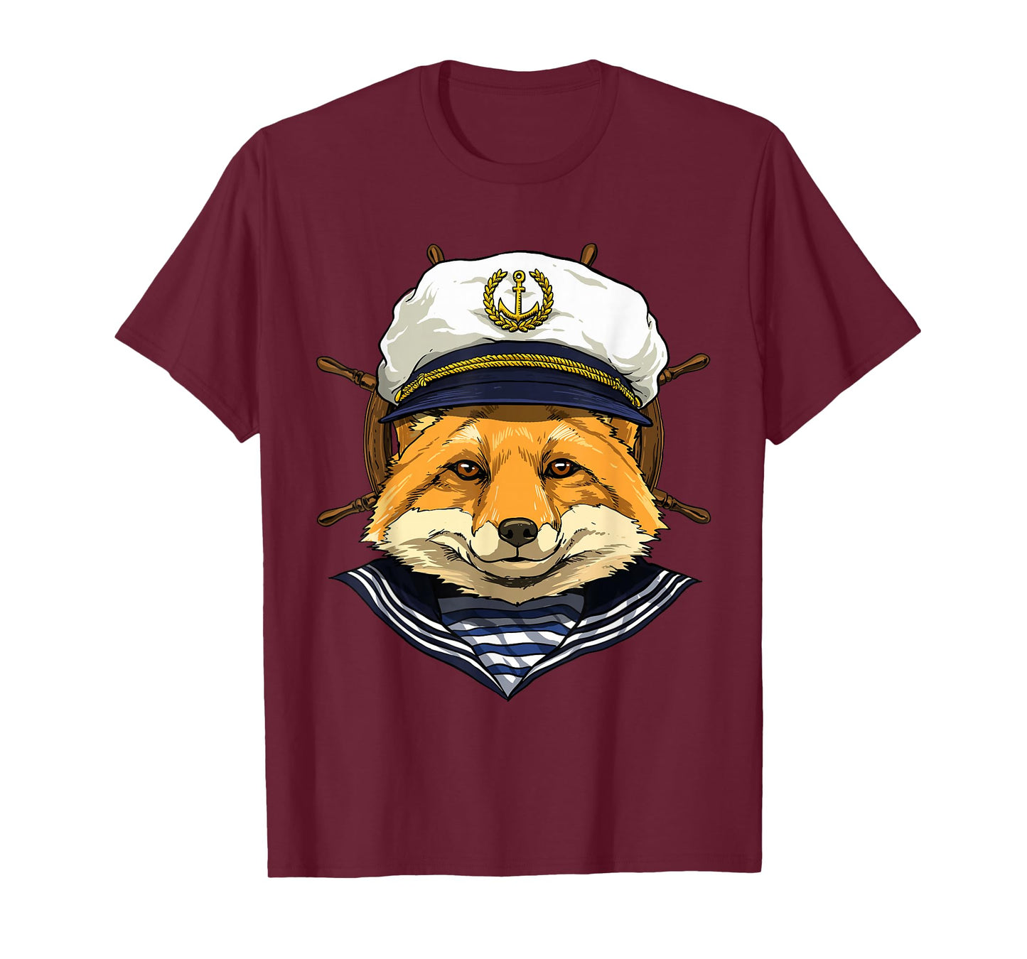 Fox Sailor Boat Captain Wildlife Fox Forest T-Shirt