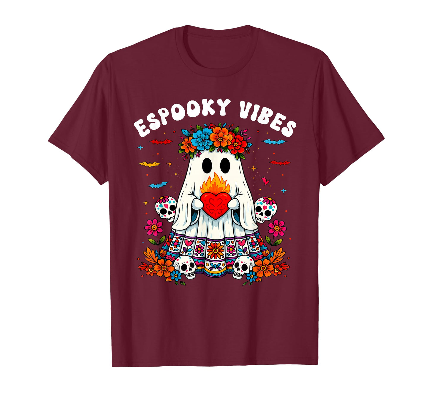Espooky Vibes Maestra Halloween Spanish Mexican Teacher T-Shirt