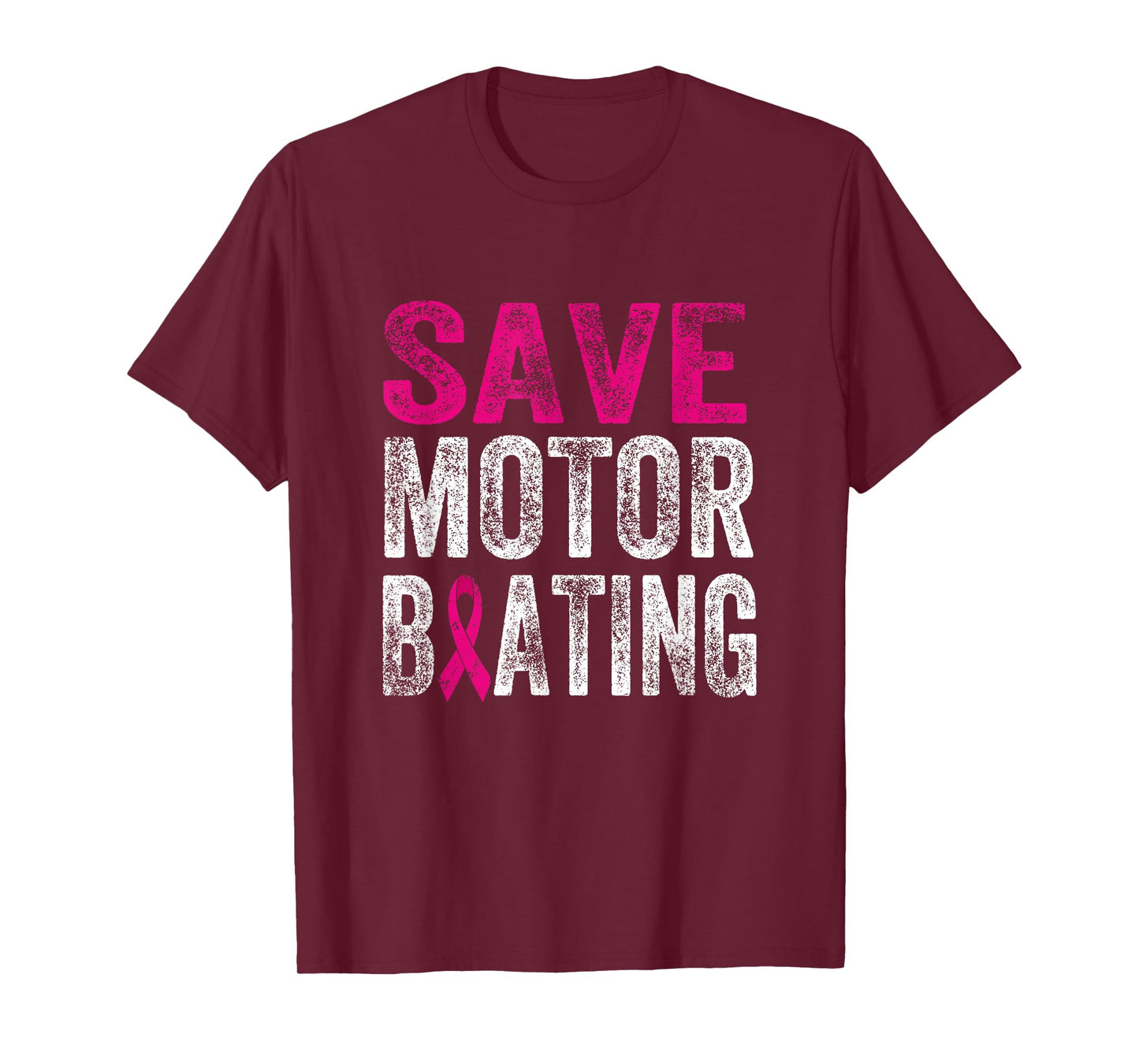 Save Motorboating Funny Breast Cancer Awareness Support T-Shirt