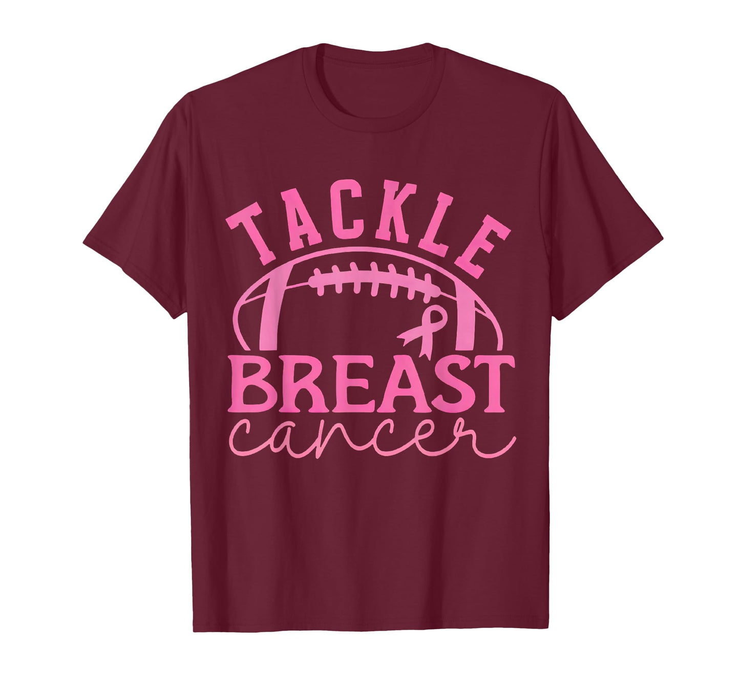 Tackle Breast Cancer Football Pink Breast Cancer Awareness T-Shirt