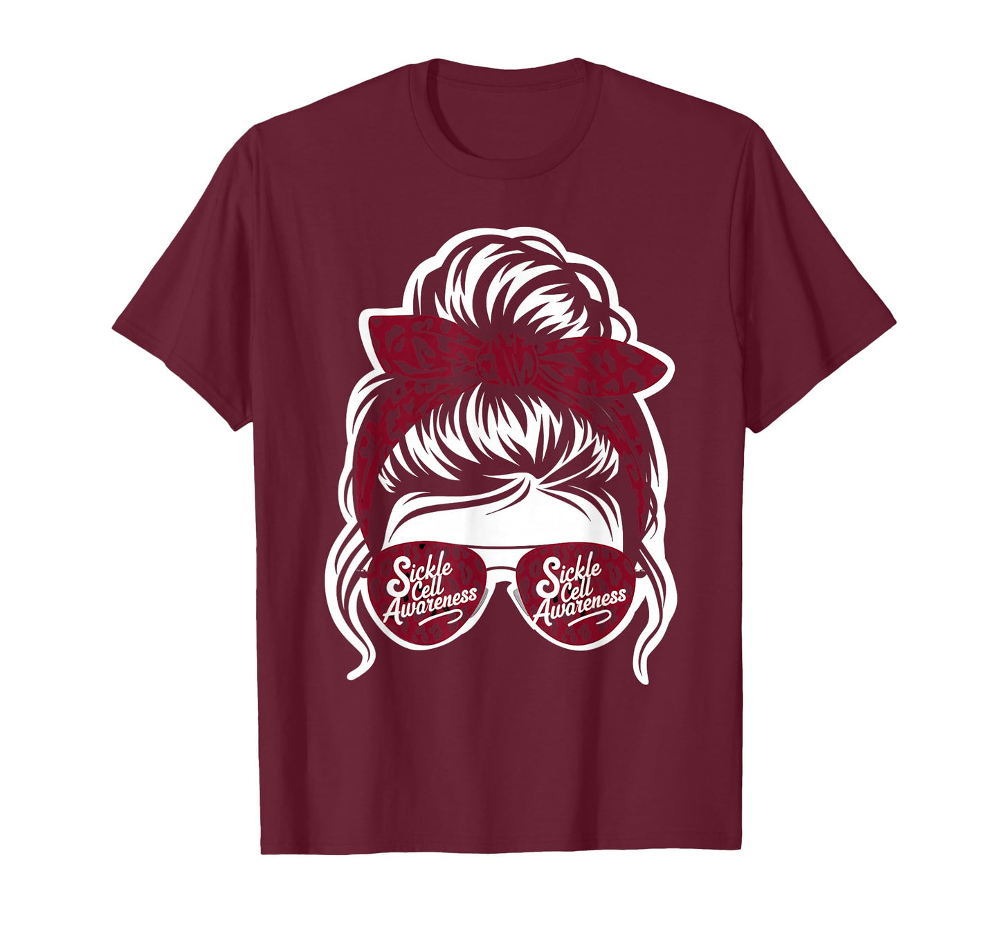 Sickle Cell Awareness Messy Hair Sickle Cell Survivor Anemia T-Shirt