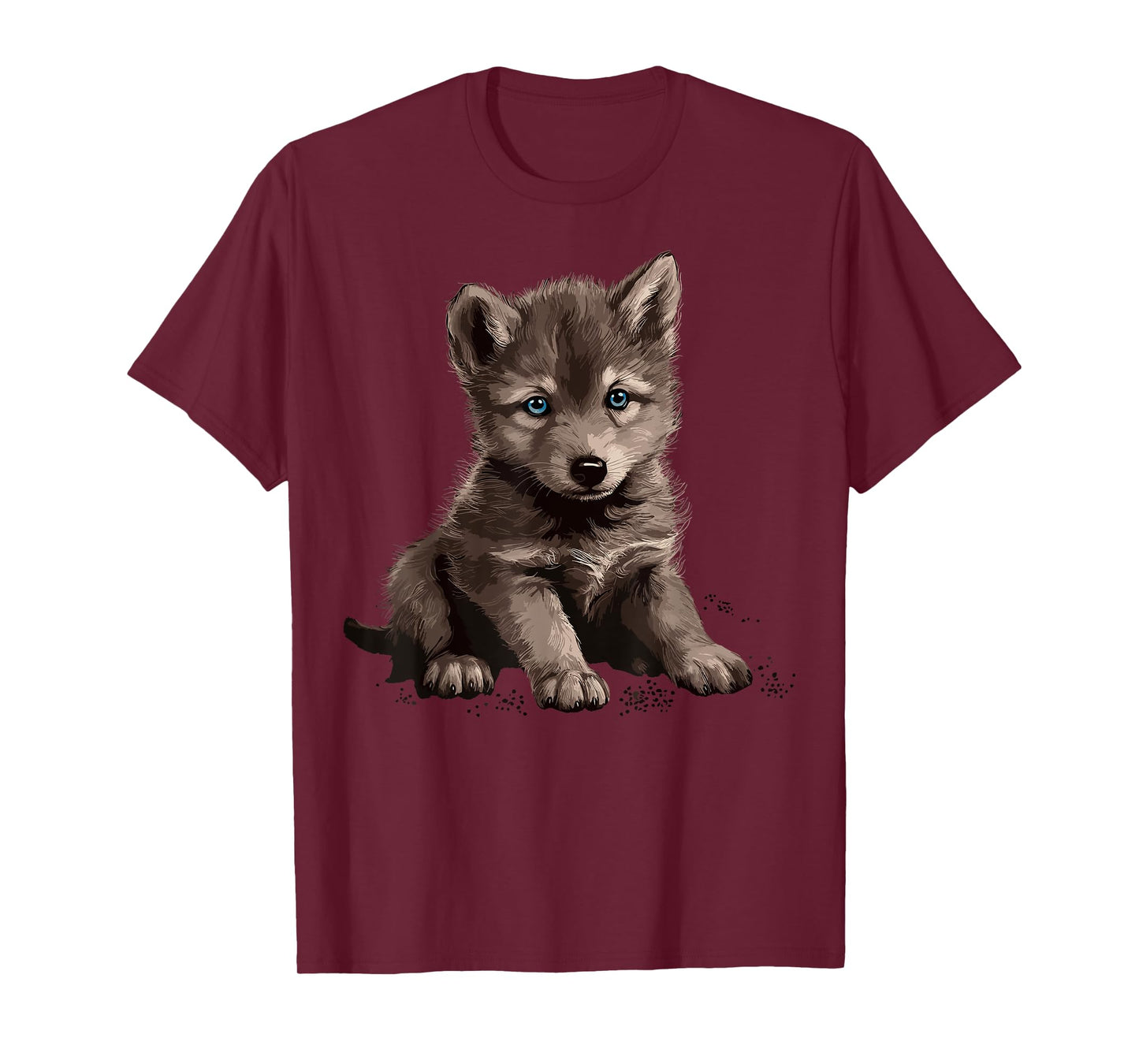 Wolves Blue Eyes Nature Pack Forest Cub Wolf T-Shirt