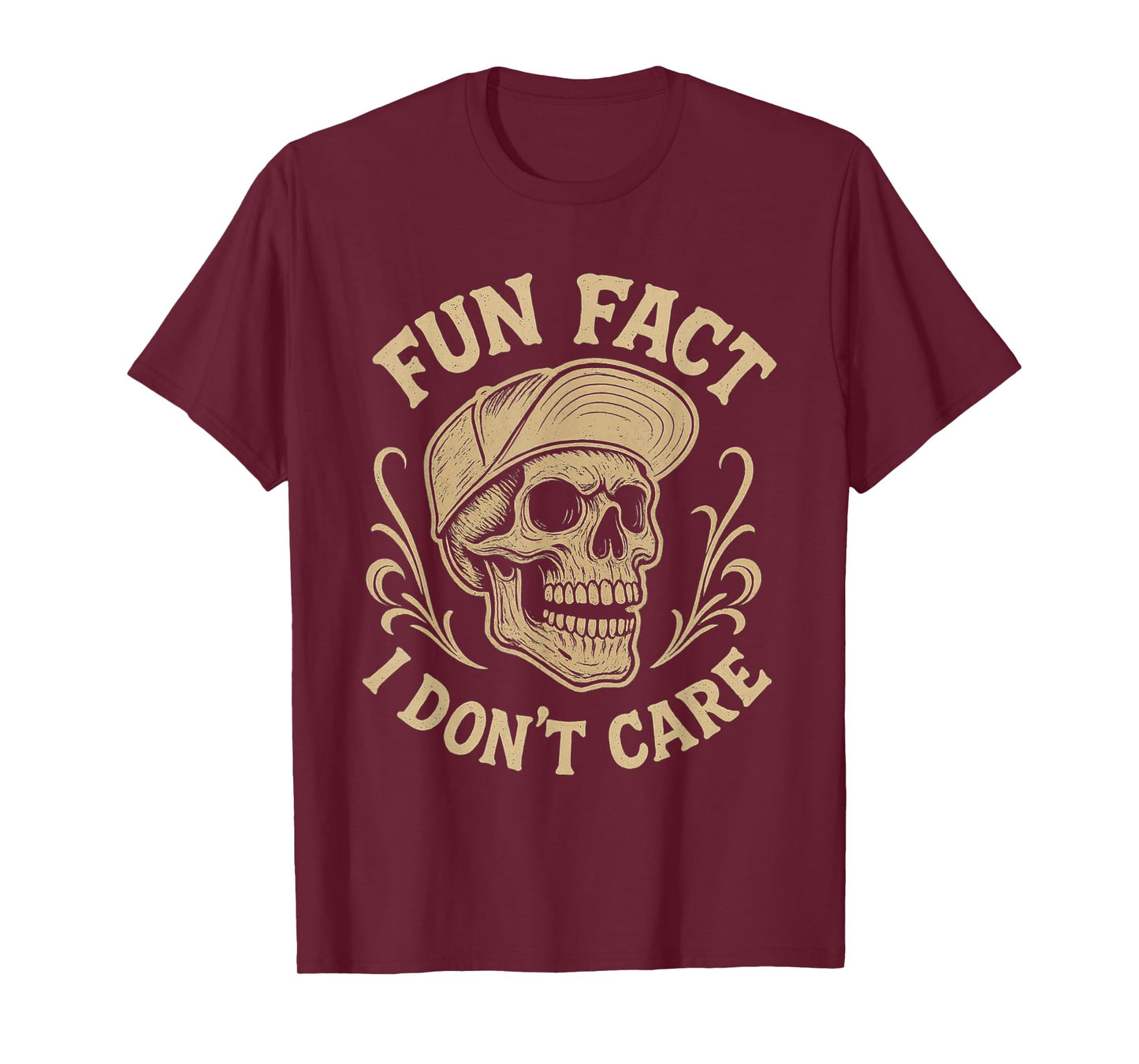 Fun Fact I Don't Care Funny Skeleton T-Shirt