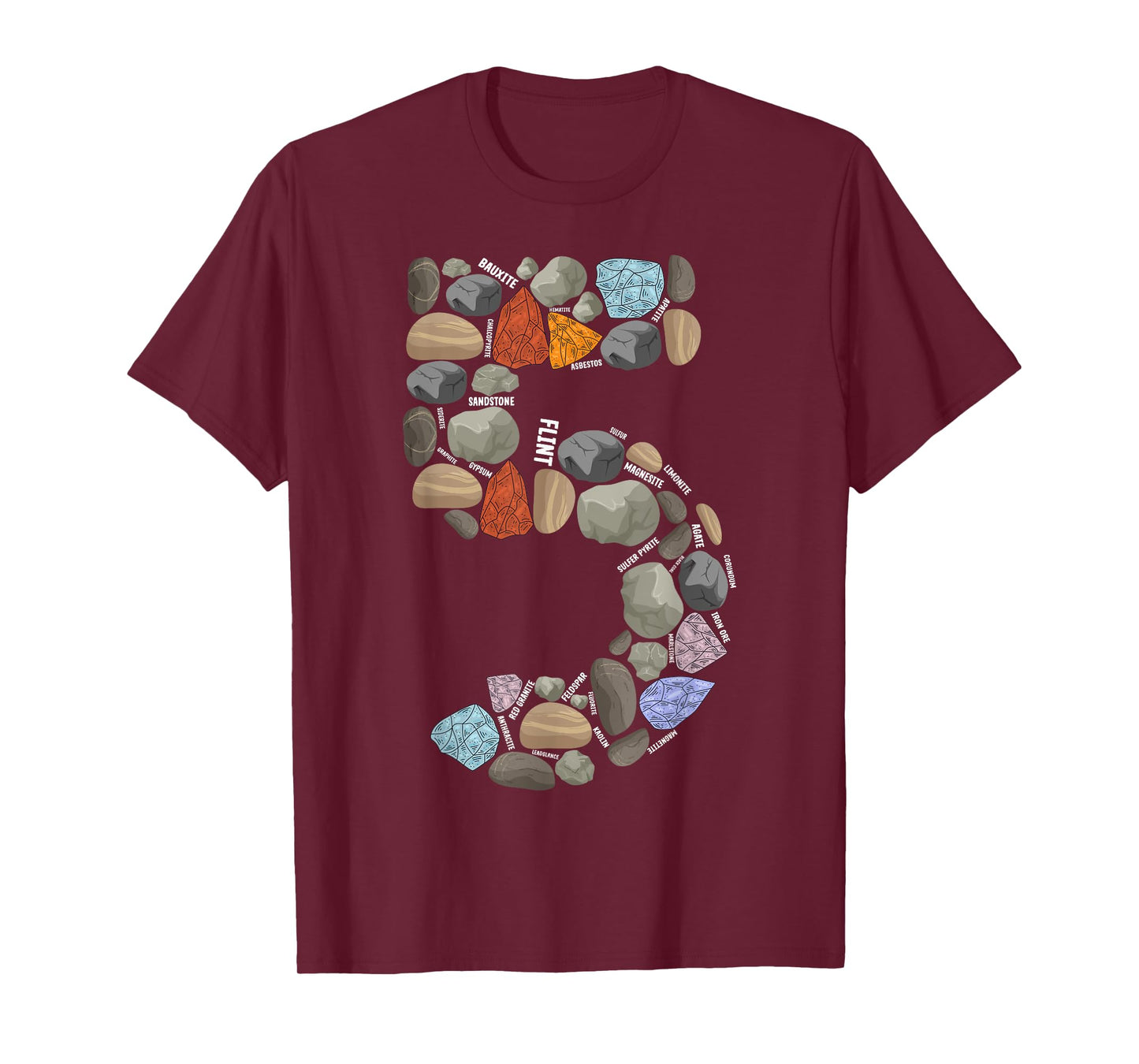 Geology Rocks 5 Years Old 5th Birthday Rock Collecting T-Shirt