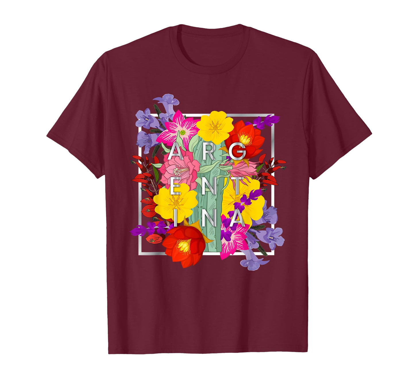 Flowers of Argentine Word Art - Argentine Pride T-Shirt