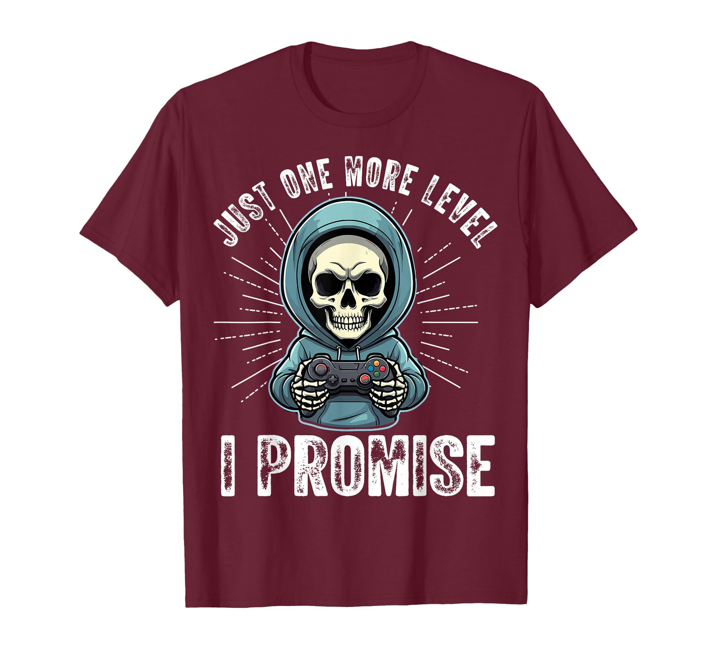 Funny Video Game Halloween Skeleton Gamer Costume Men Boys T-Shirt