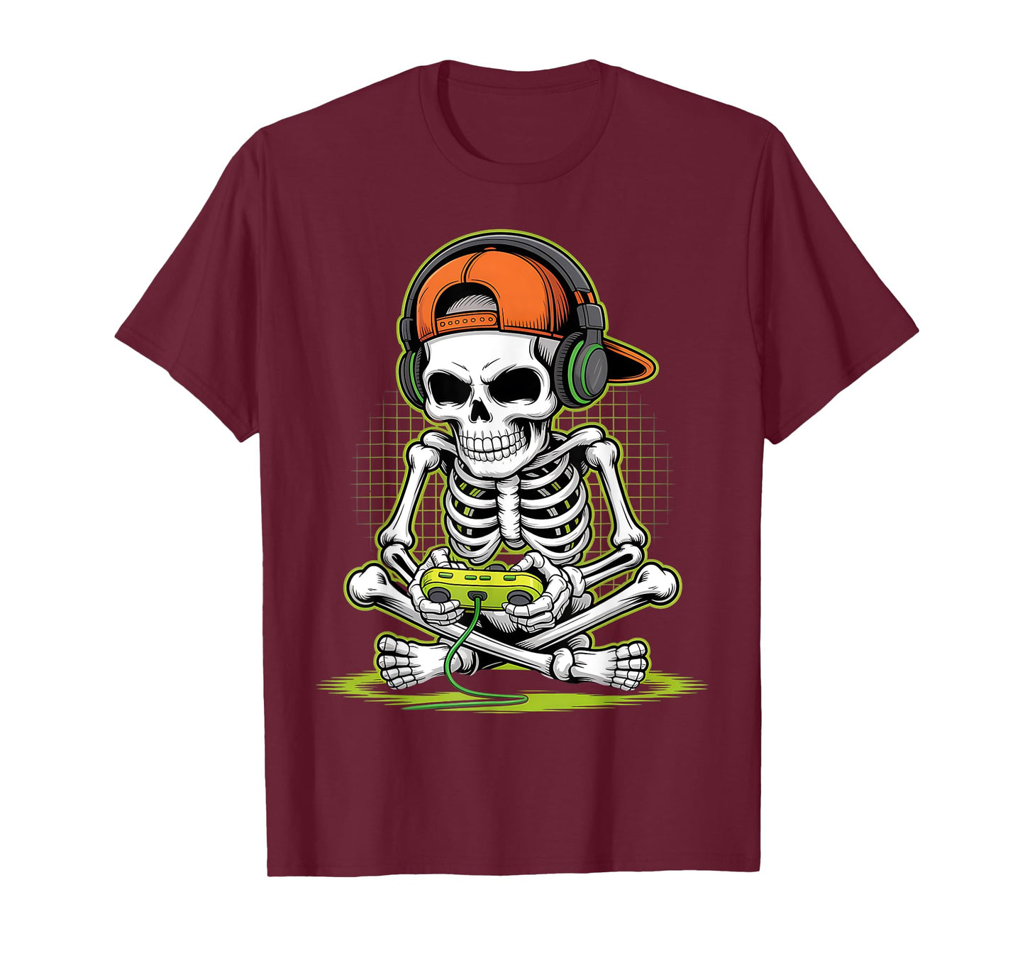 Funny Gaming Skeleton Halloween Skeleton Gamer Video Gaming T-Shirt