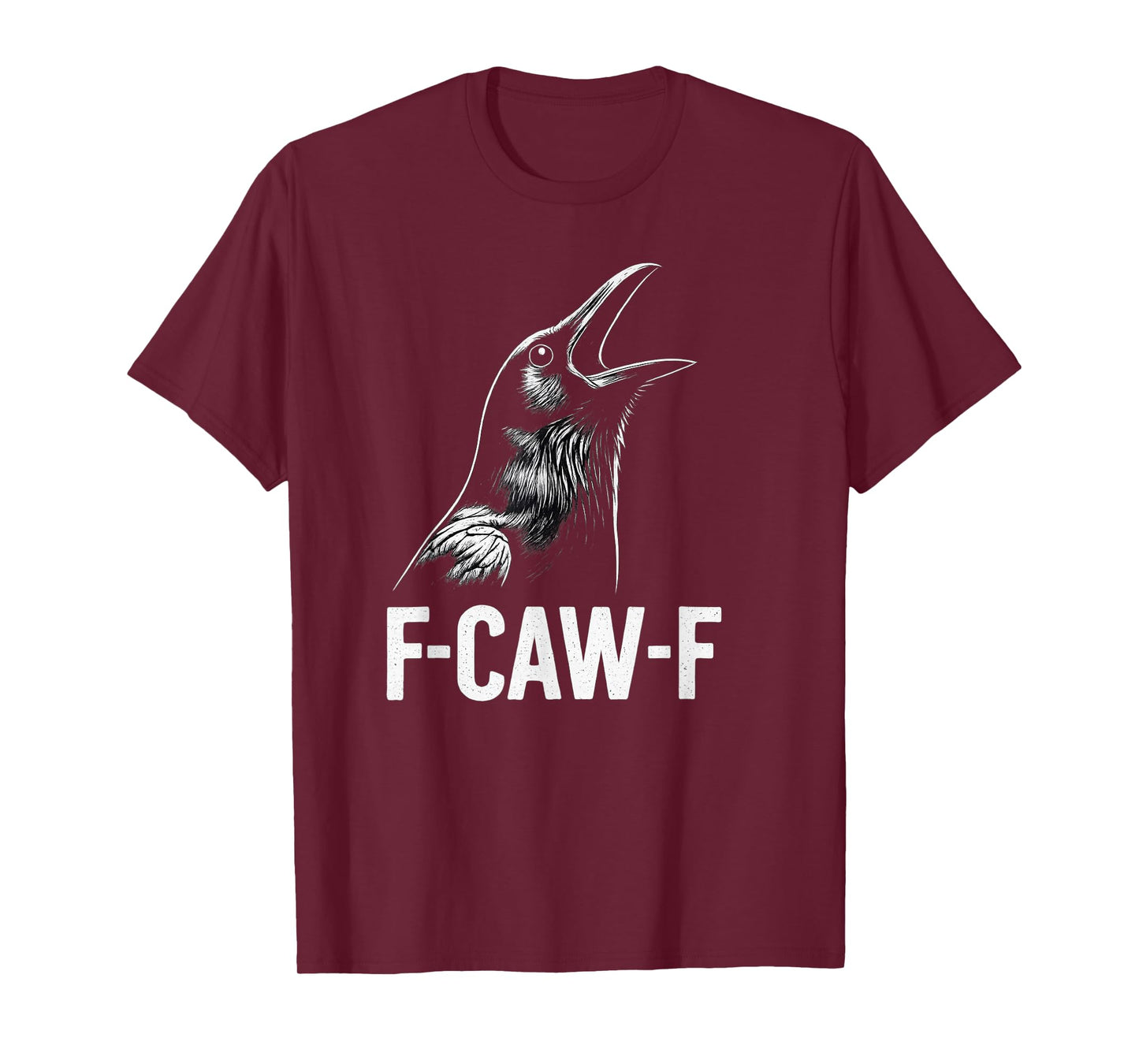 Funny Black Crow Bird with F-Caw-F Saying T-Shirt