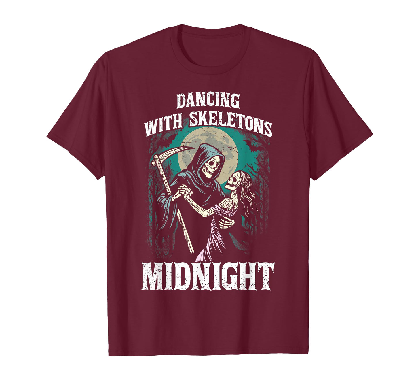 Dancing with Skeletons Halloween Spooky Haunted Season T-Shirt