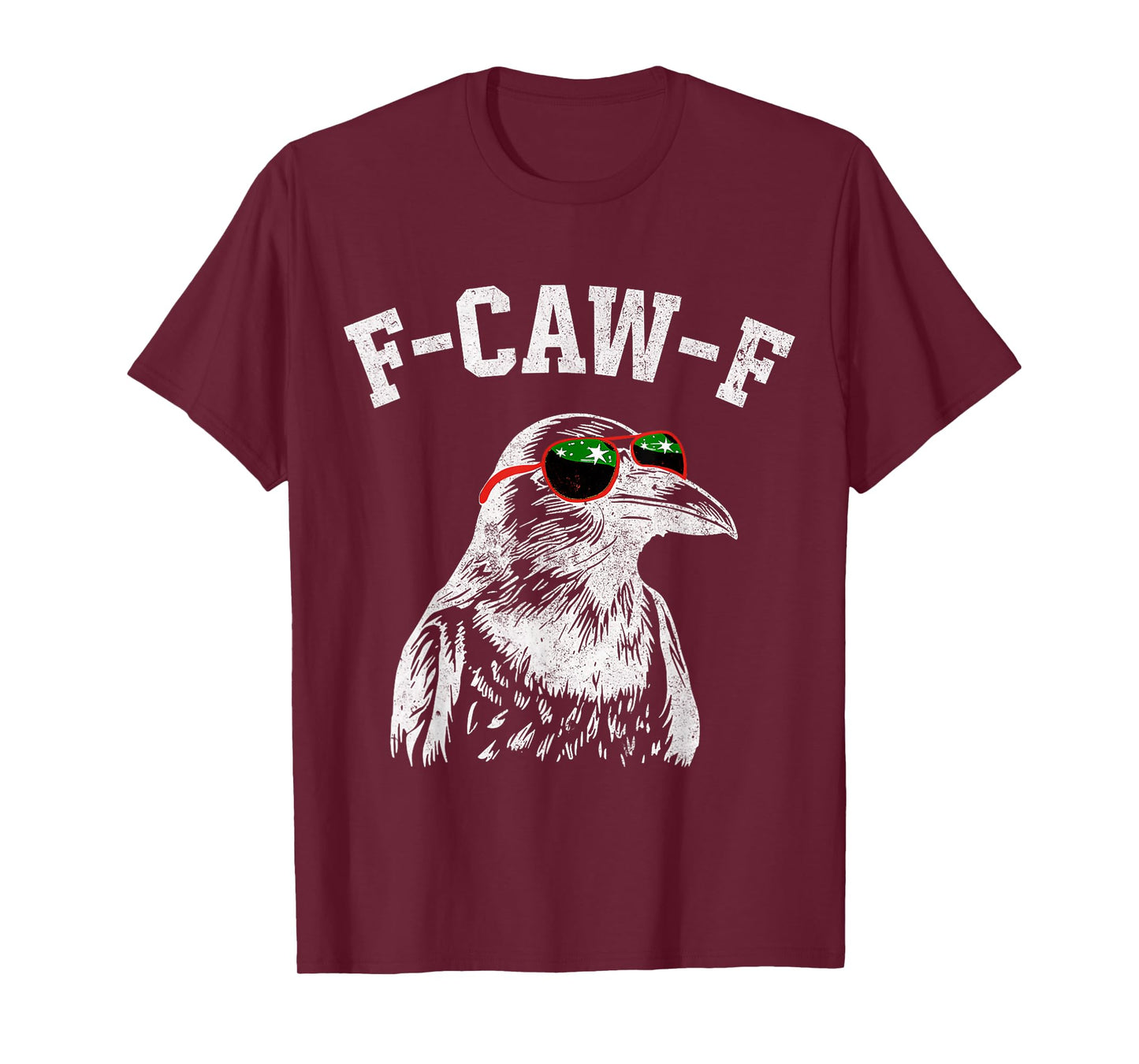 F-Caw-F Black Crow Bird Retro Vintage Christmas T-Shirt