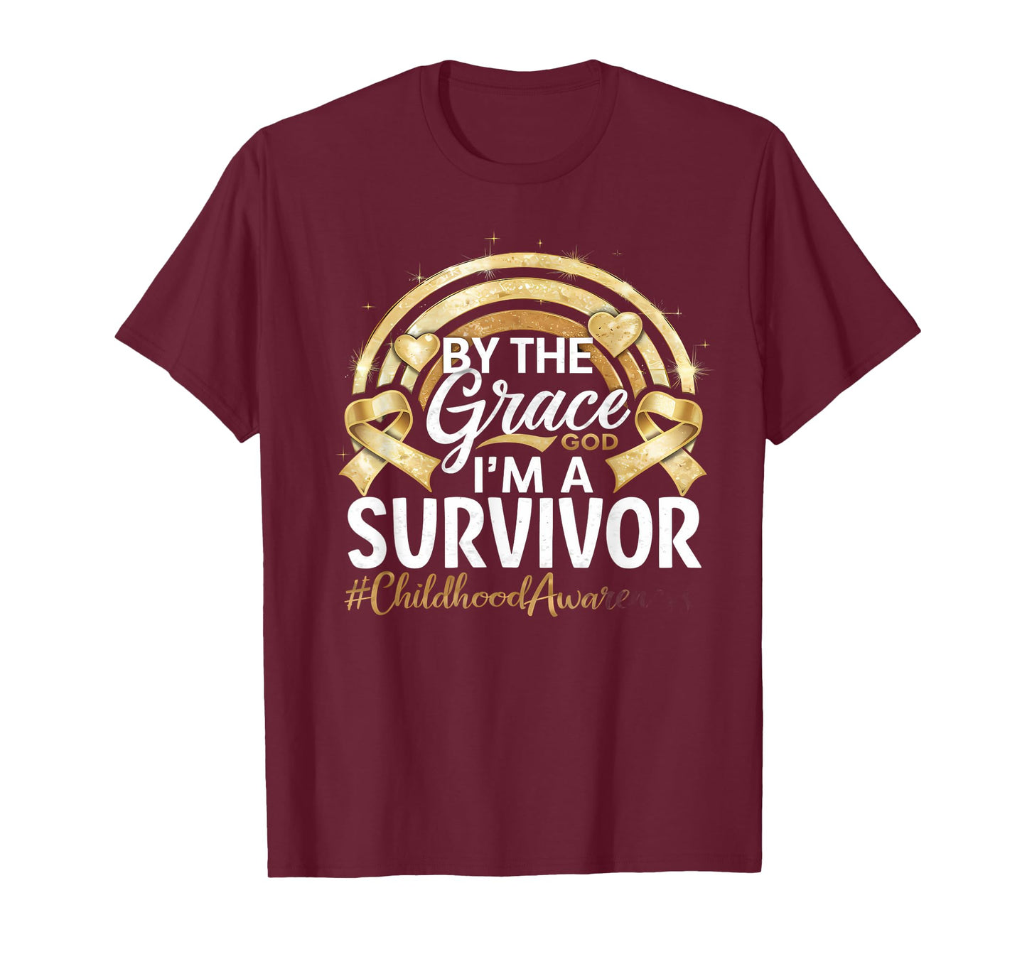Childhood Cancer Awareness Gold Ribbon I'm A Survivor T-Shirt